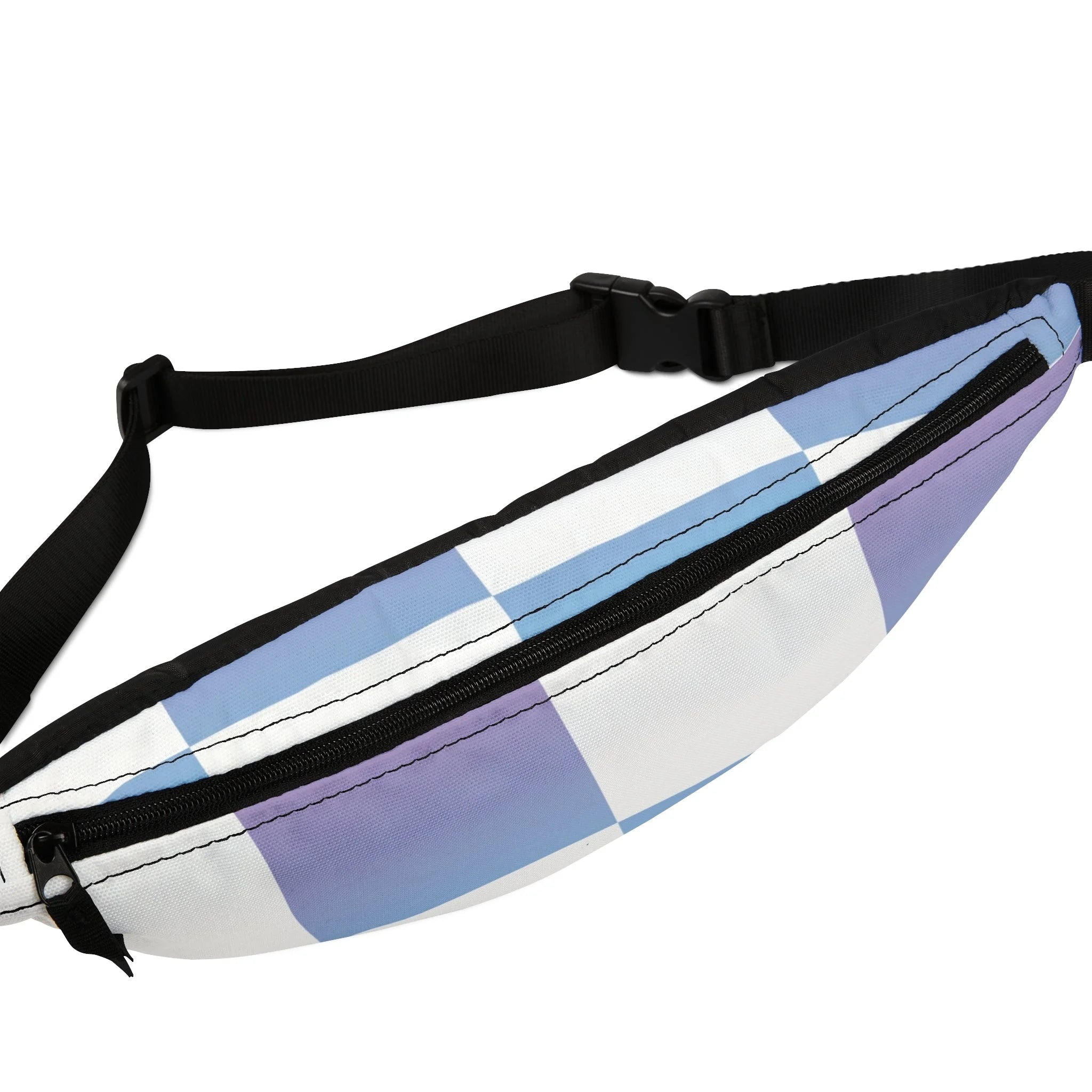 Lightweight Vaporwave Check Fanny Pack, Artsulli - Art is Long, Life is Short, Bags, , , , , , , 