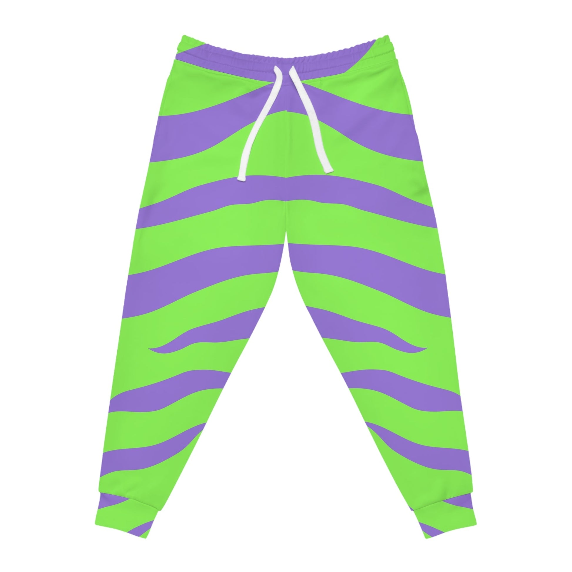Lime Green and Purple Zebra Joggers, Artsulli - Art is Long, Life is Short, All Over Prints, Size, S, Color, Seam thread color automatically matched to design, , , 76169477837850291950