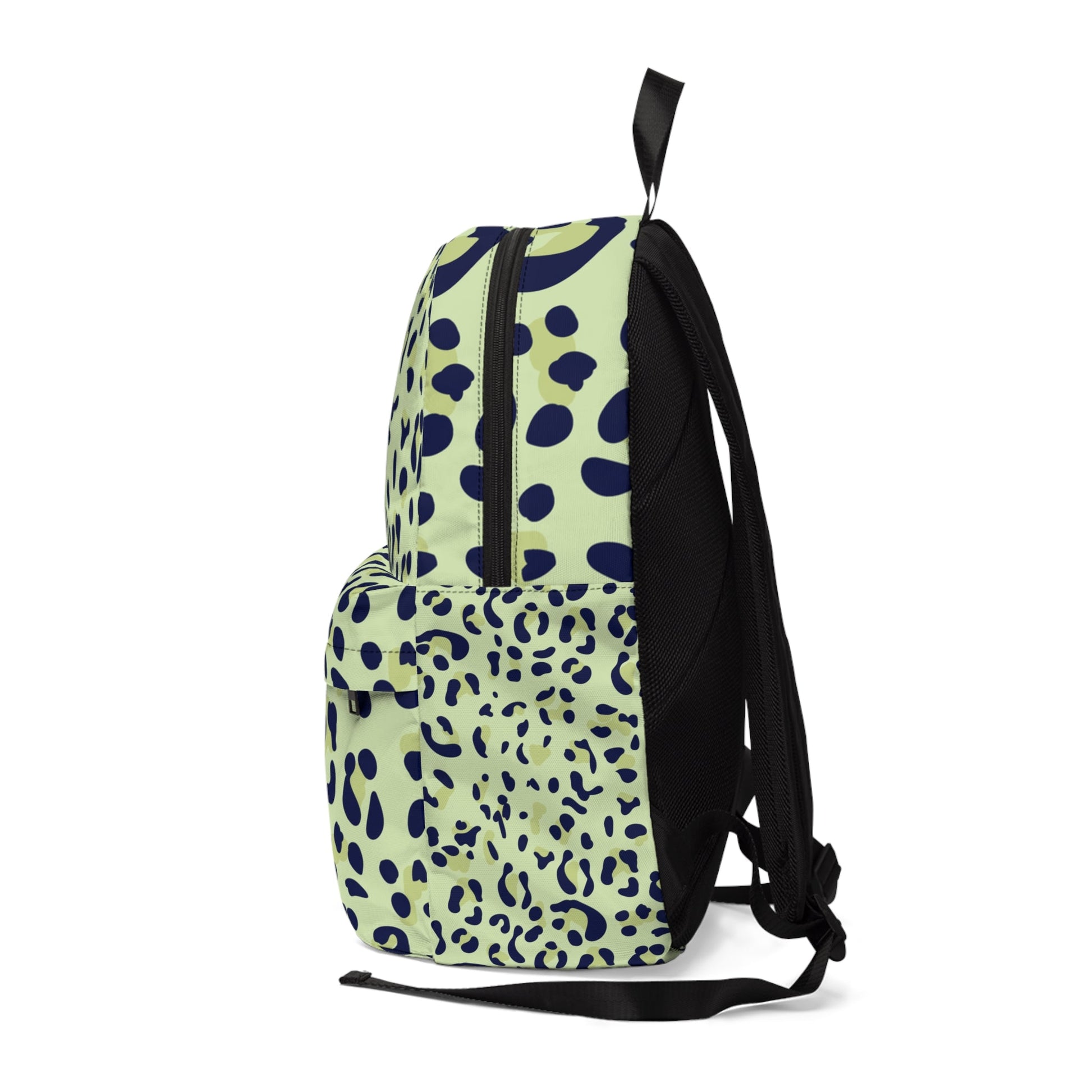 Lime Green Leopard Print Backpack, Artsulli - Art is Long, Life is Short, Bags, , , , , , , 