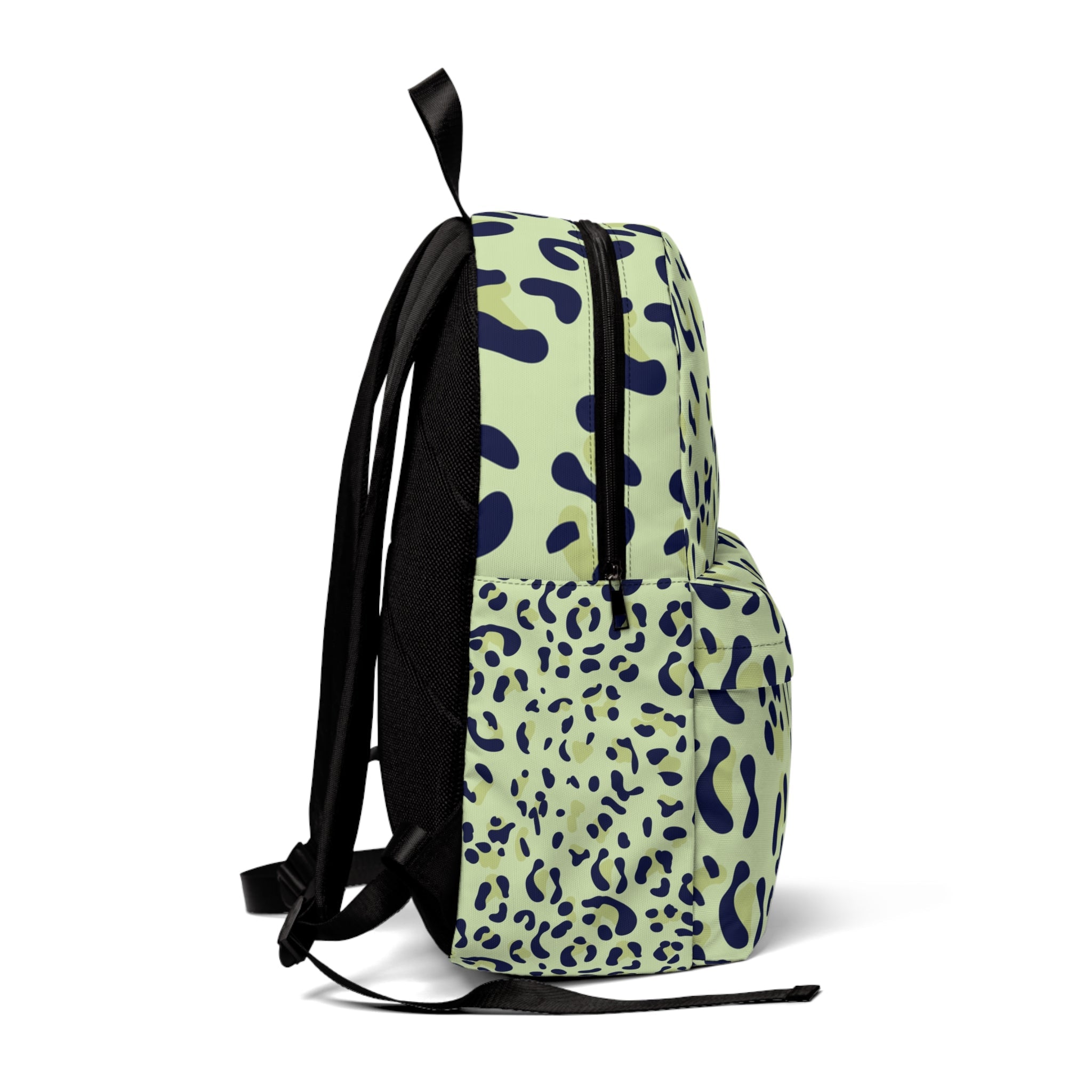 Lime Green Leopard Print Backpack, Artsulli - Art is Long, Life is Short, Bags, , , , , , , 
