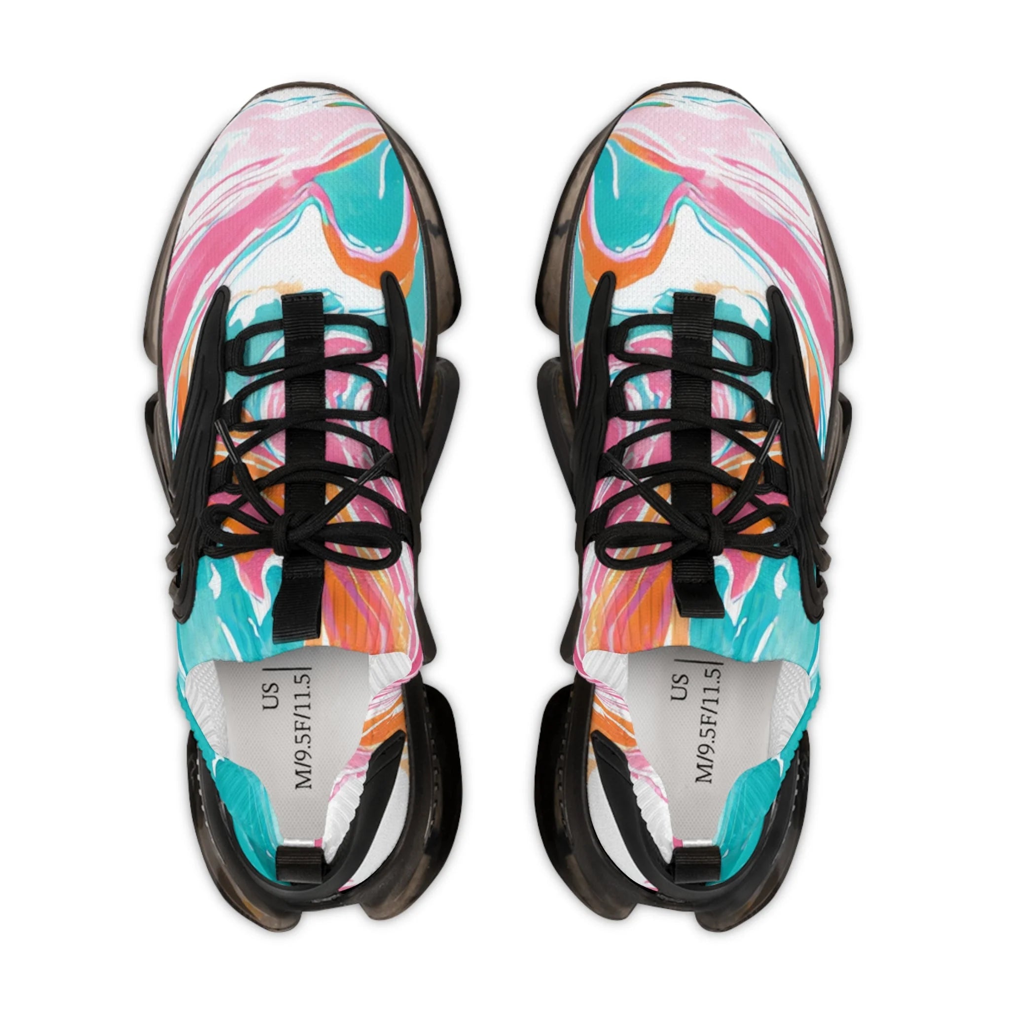 Liquid Pastel Spill Mesh Sneakers, Artsulli - Art is Long, Life is Short, Shoes, , , , , , , 