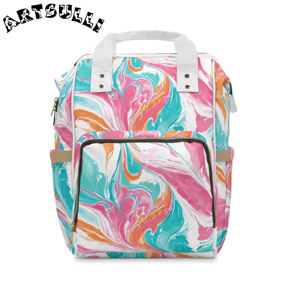 JAKKOUTTHEBXX Liquid Pastel Spill Multi-Purpose Diaper Backpack 2025