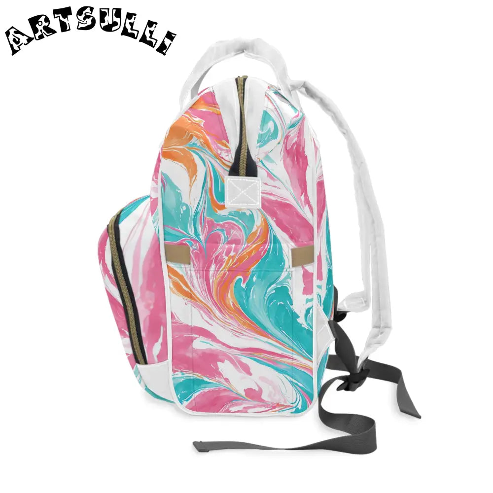 JAKKOUTTHEBXX Liquid Pastel Spill Multi-Purpose Diaper Backpack 2025