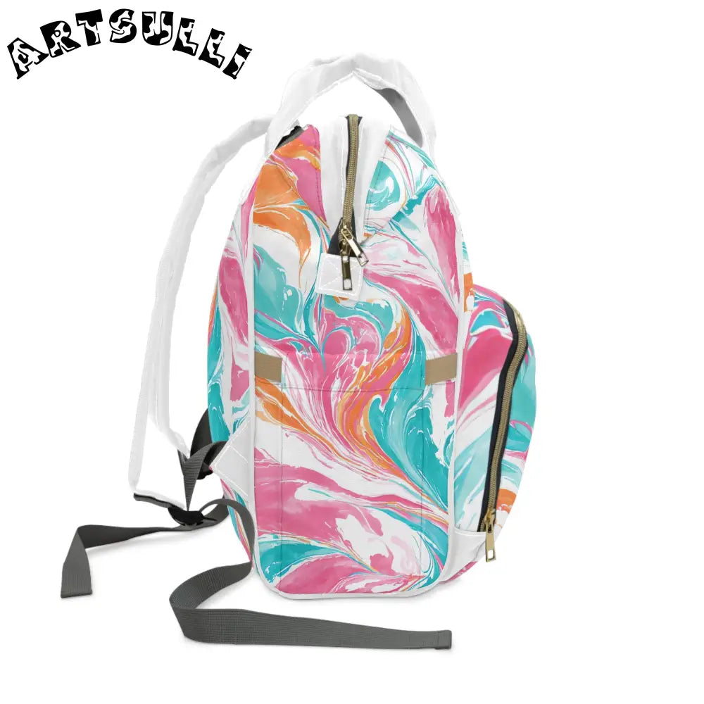 JAKKOUTTHEBXX Liquid Pastel Spill Multi-Purpose Diaper Backpack 2025