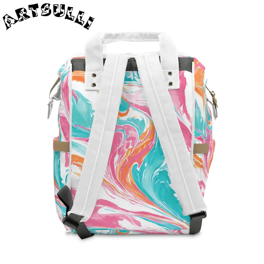 JAKKOUTTHEBXX Liquid Pastel Spill Multi-Purpose Diaper Backpack 2025
