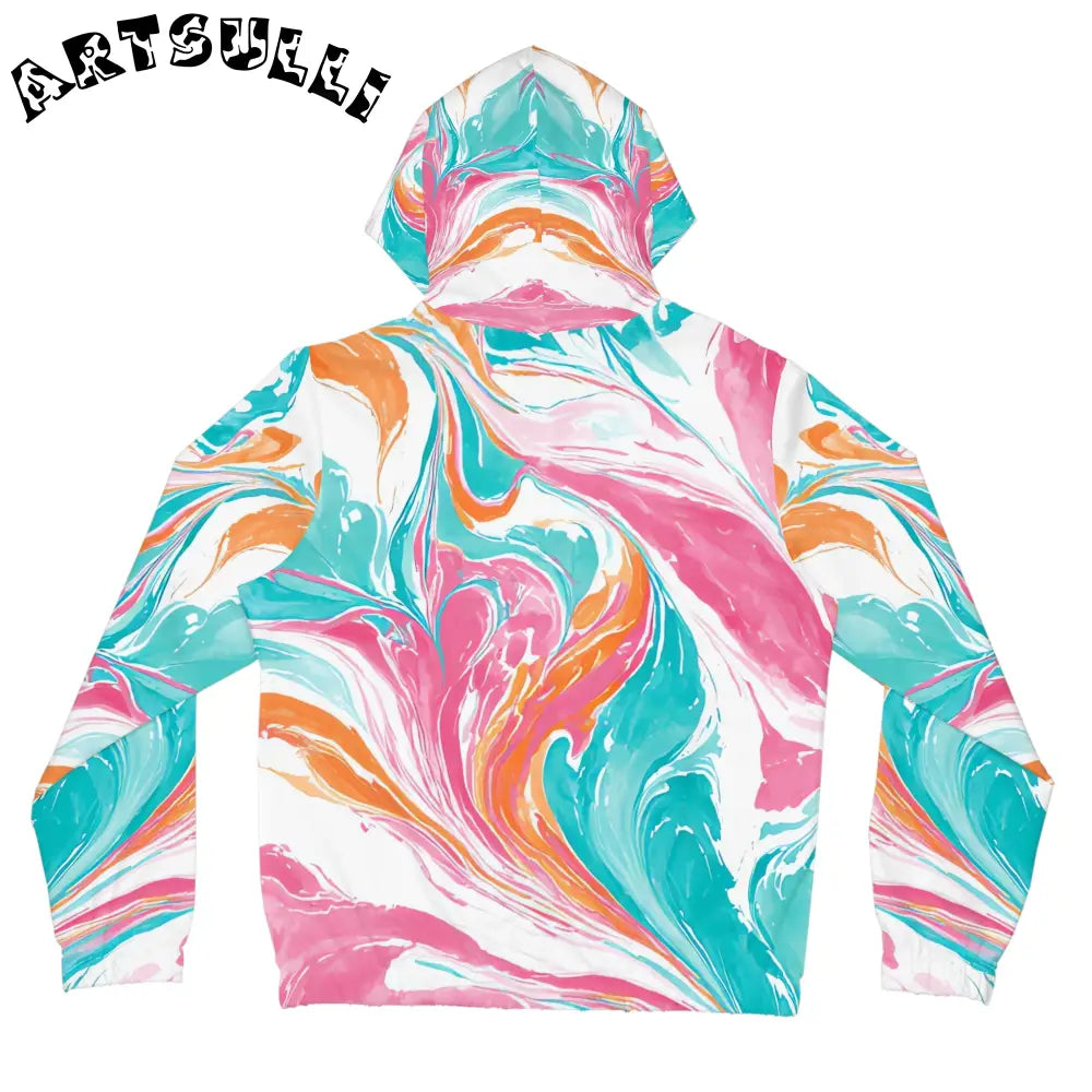 JAKKOUTTHEBXX Liquid Pastel Spill Womens Zip Hoodie 2025