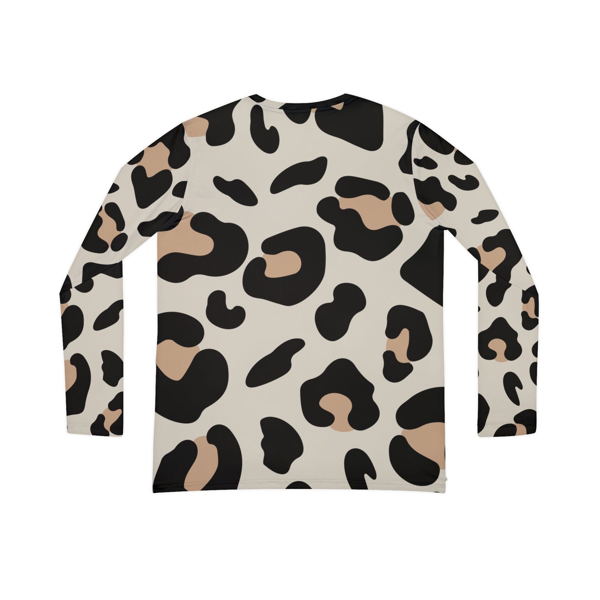 Long Sleeve V-Neck Leopard Print Top, Artsulli - Art is Long, Life is Short, All Over Prints, , , , , , , 