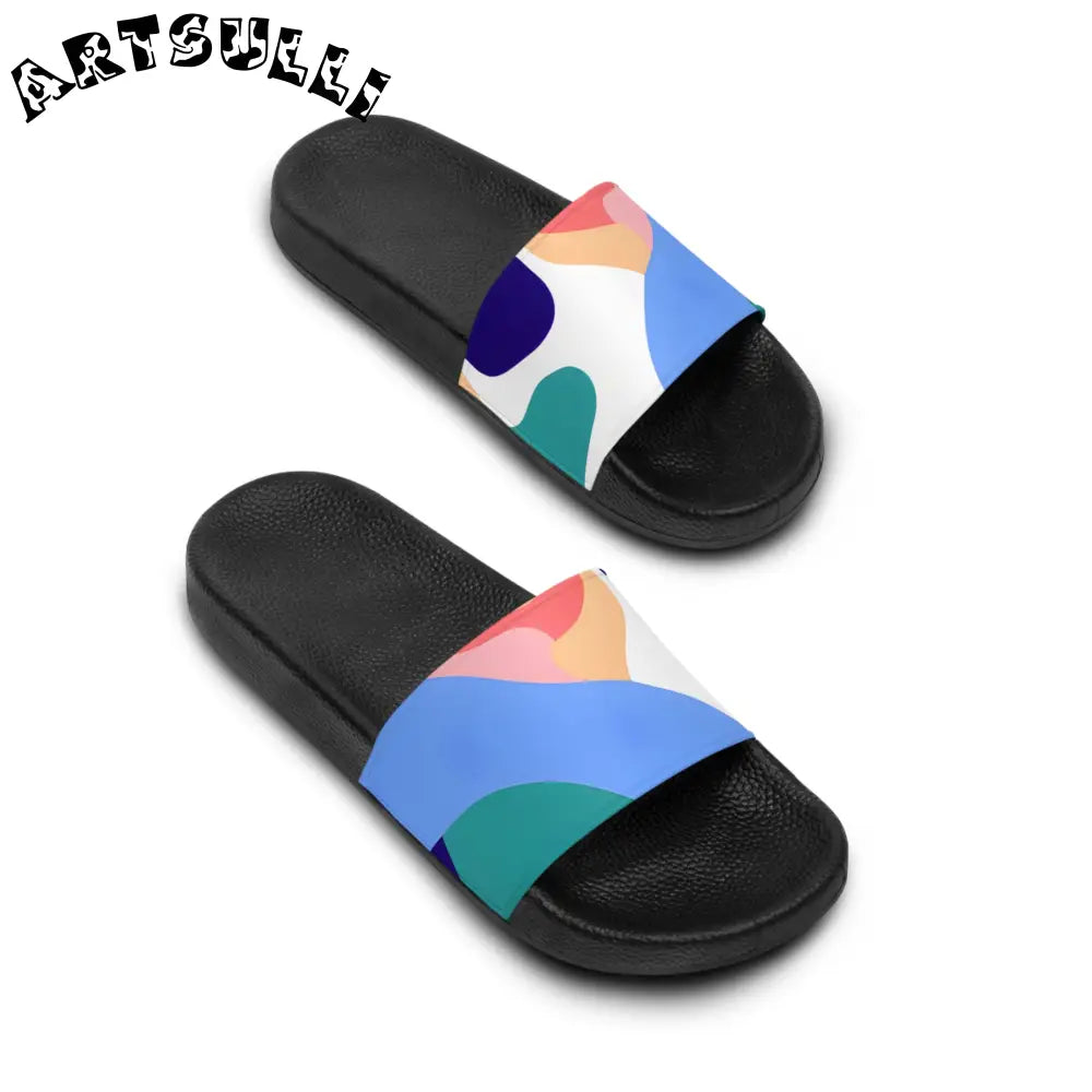 Lush Risograph Jungle Slides with Excellent Cushioning, Artsulli - Art is Long, Life is Short, Shoes, , , , , , , 