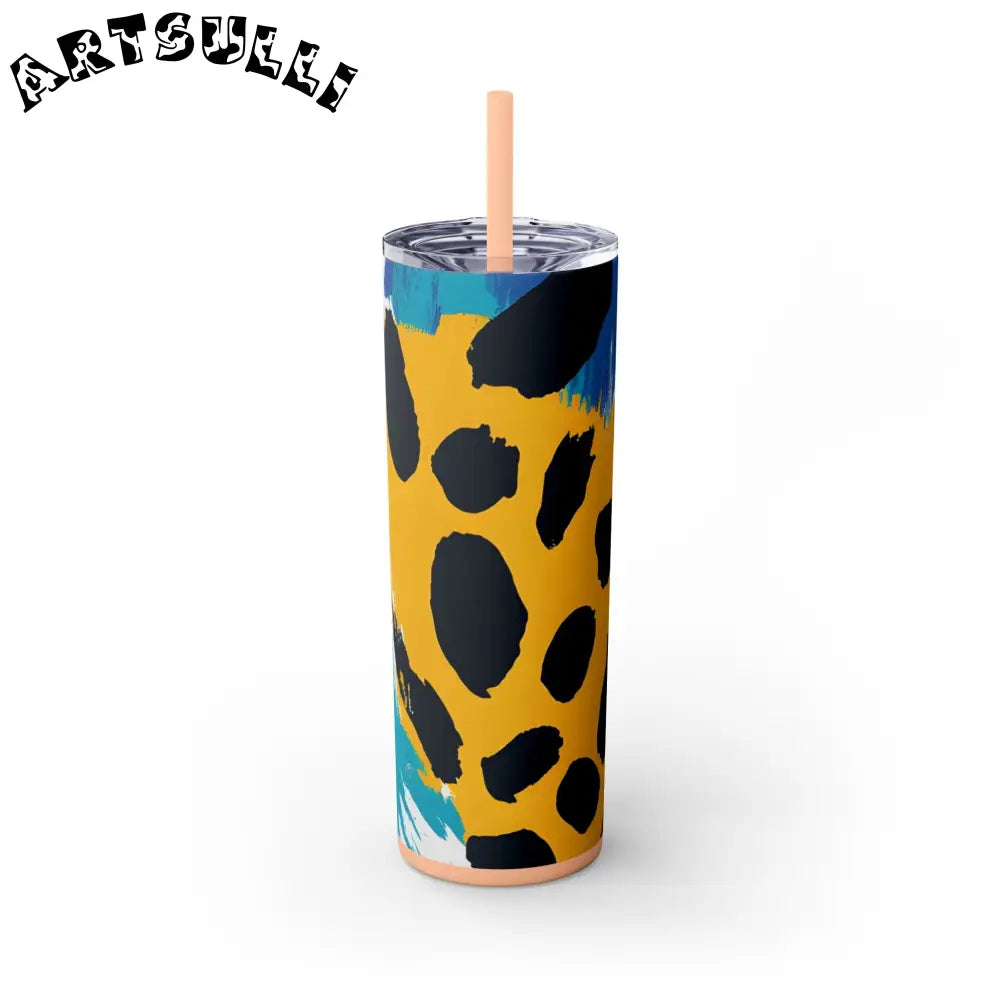 Maars Abstract Personalized Skinny Tumbler, Artsulli - Art is Long, Life is Short, Mug, Finish, Matte, Color, Blush, Size, 20oz, 11509696018885832741