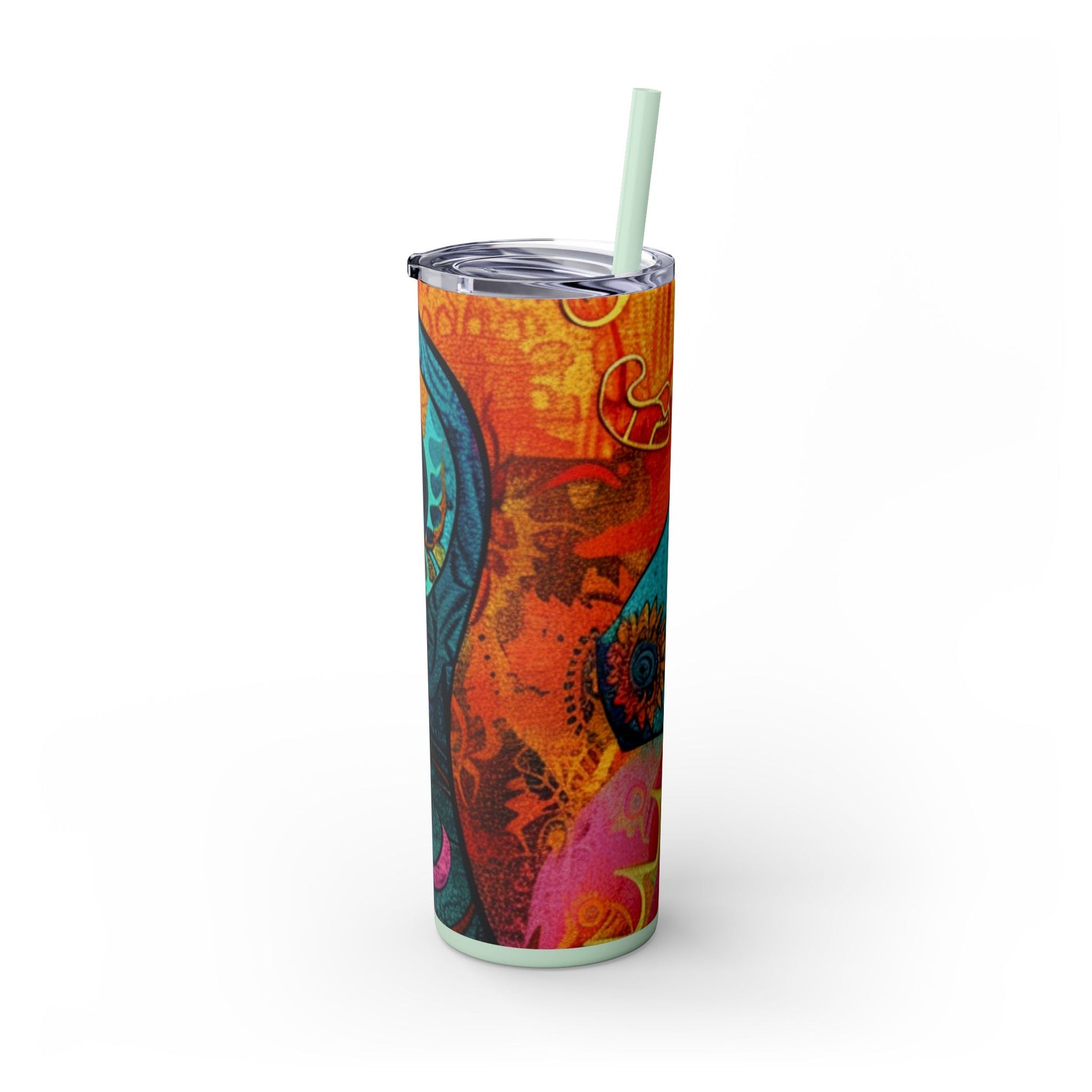 Maars Colorful Abstract Skinny Tumbler, Artsulli - Art is Long, Life is Short, Mug, , , , , , , 
