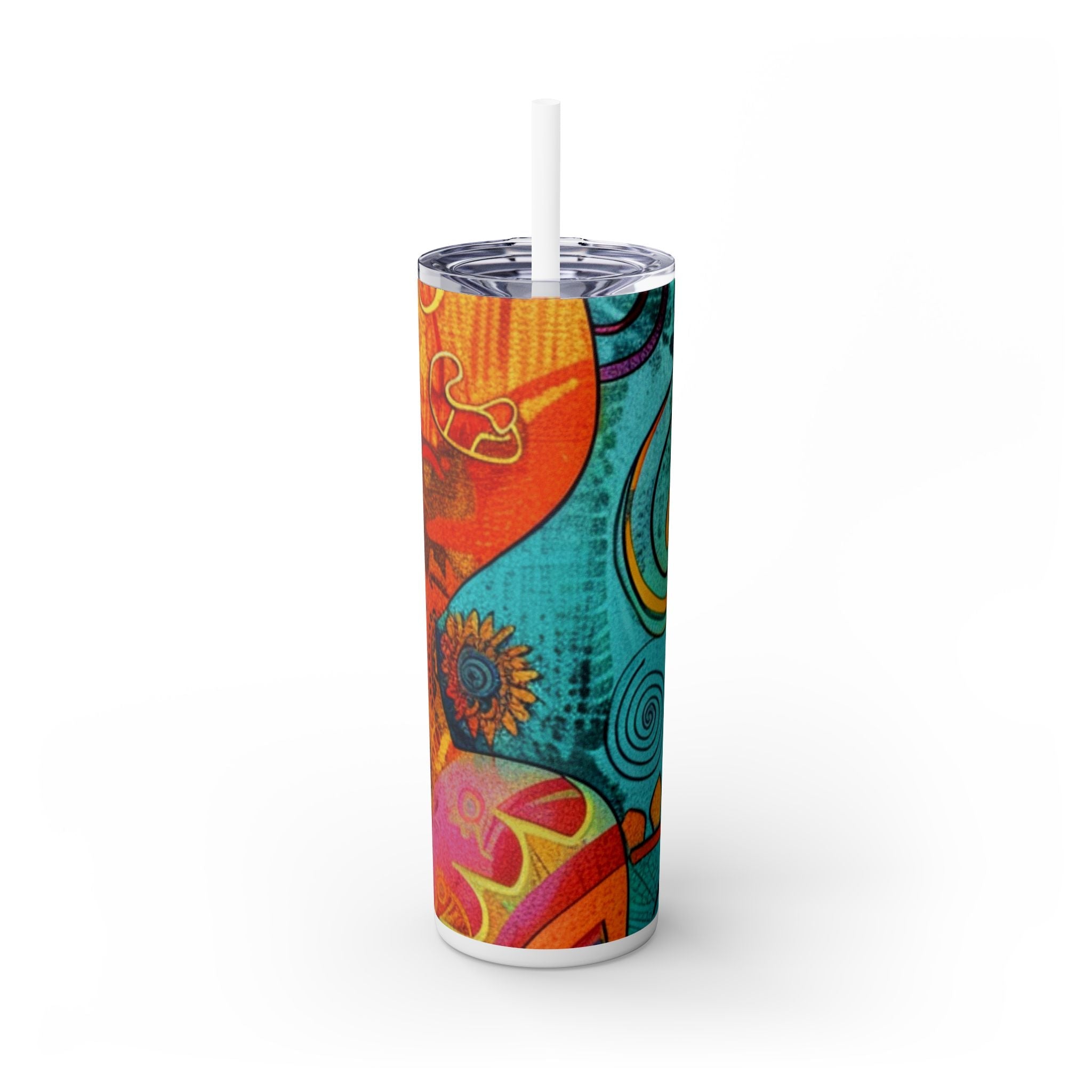 Maars Colorful Abstract Skinny Tumbler, Artsulli - Art is Long, Life is Short, Mug, , , , , , , 