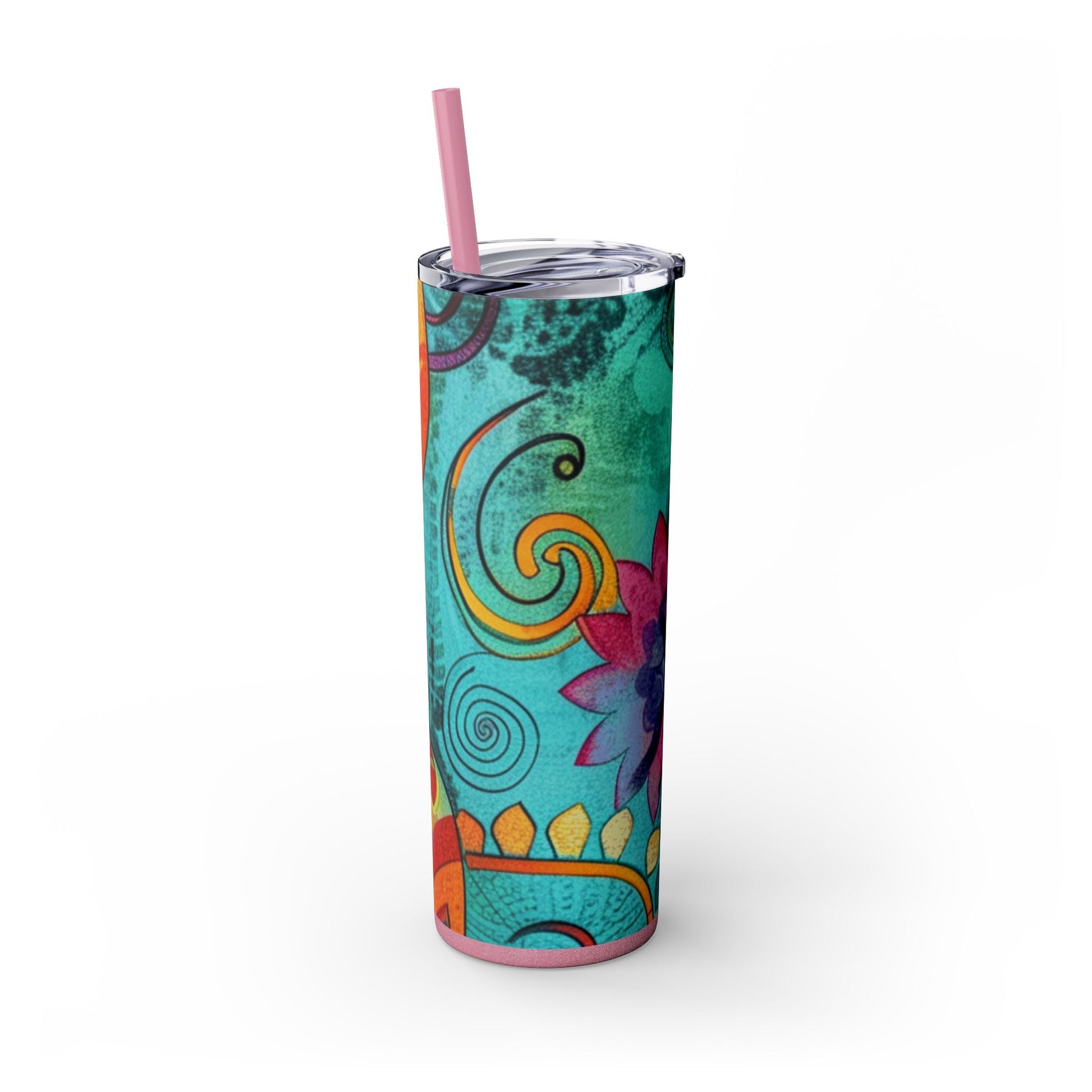 Maars Colorful Abstract Skinny Tumbler, Artsulli - Art is Long, Life is Short, Mug, , , , , , , 