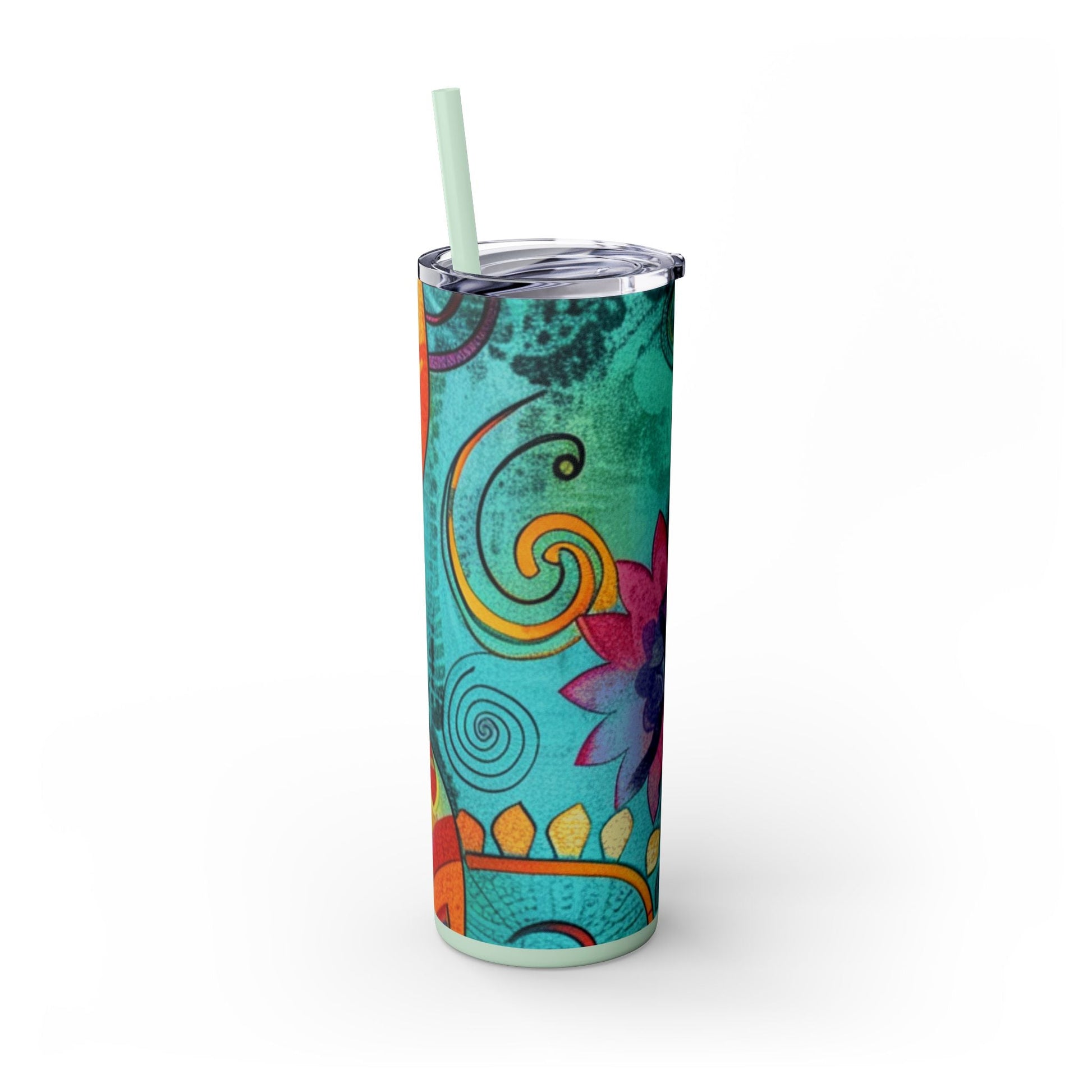 Maars Colorful Abstract Skinny Tumbler, Artsulli - Art is Long, Life is Short, Mug, , , , , , , 