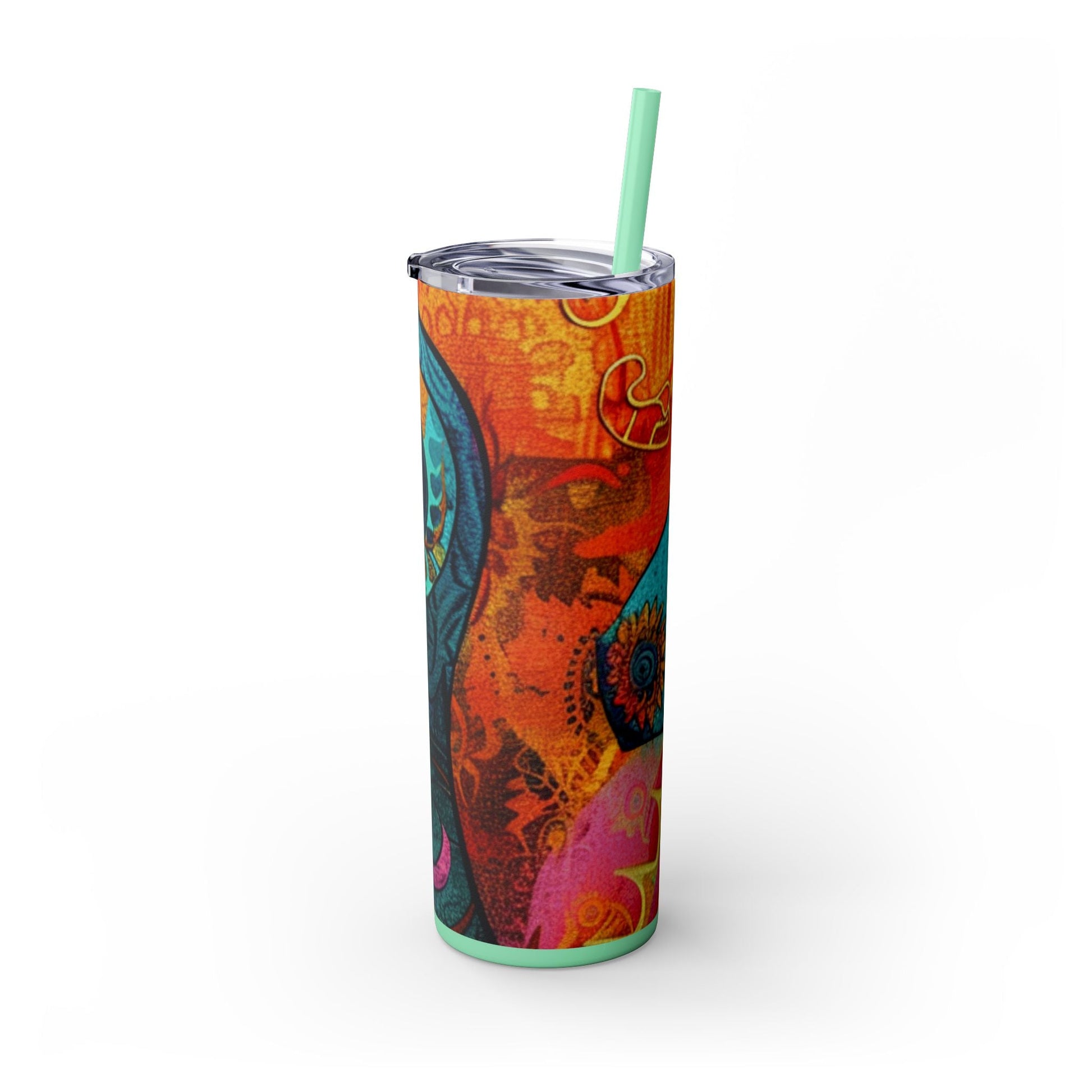 Maars Colorful Abstract Skinny Tumbler, Artsulli - Art is Long, Life is Short, Mug, , , , , , , 