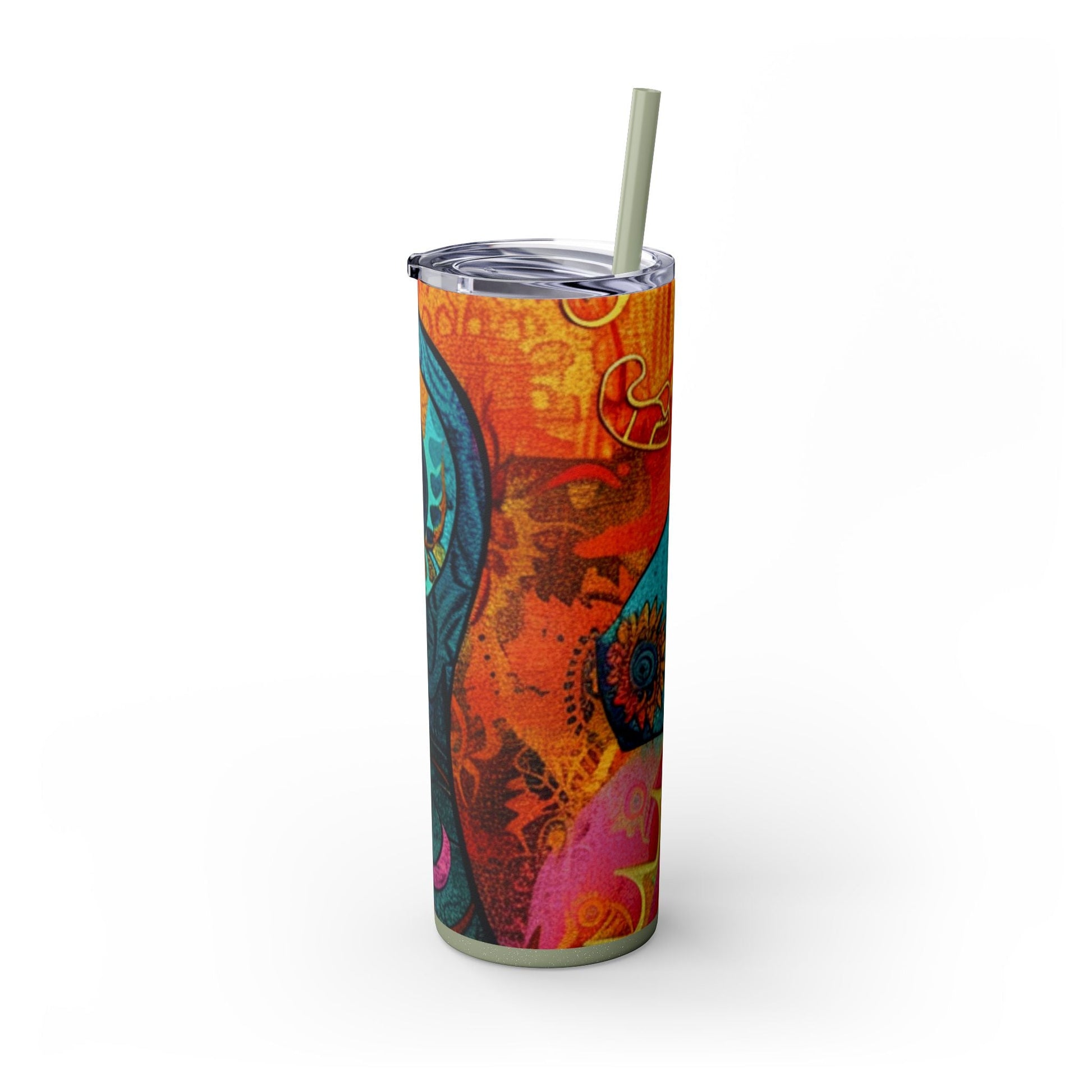Maars Colorful Abstract Skinny Tumbler, Artsulli - Art is Long, Life is Short, Mug, , , , , , , 
