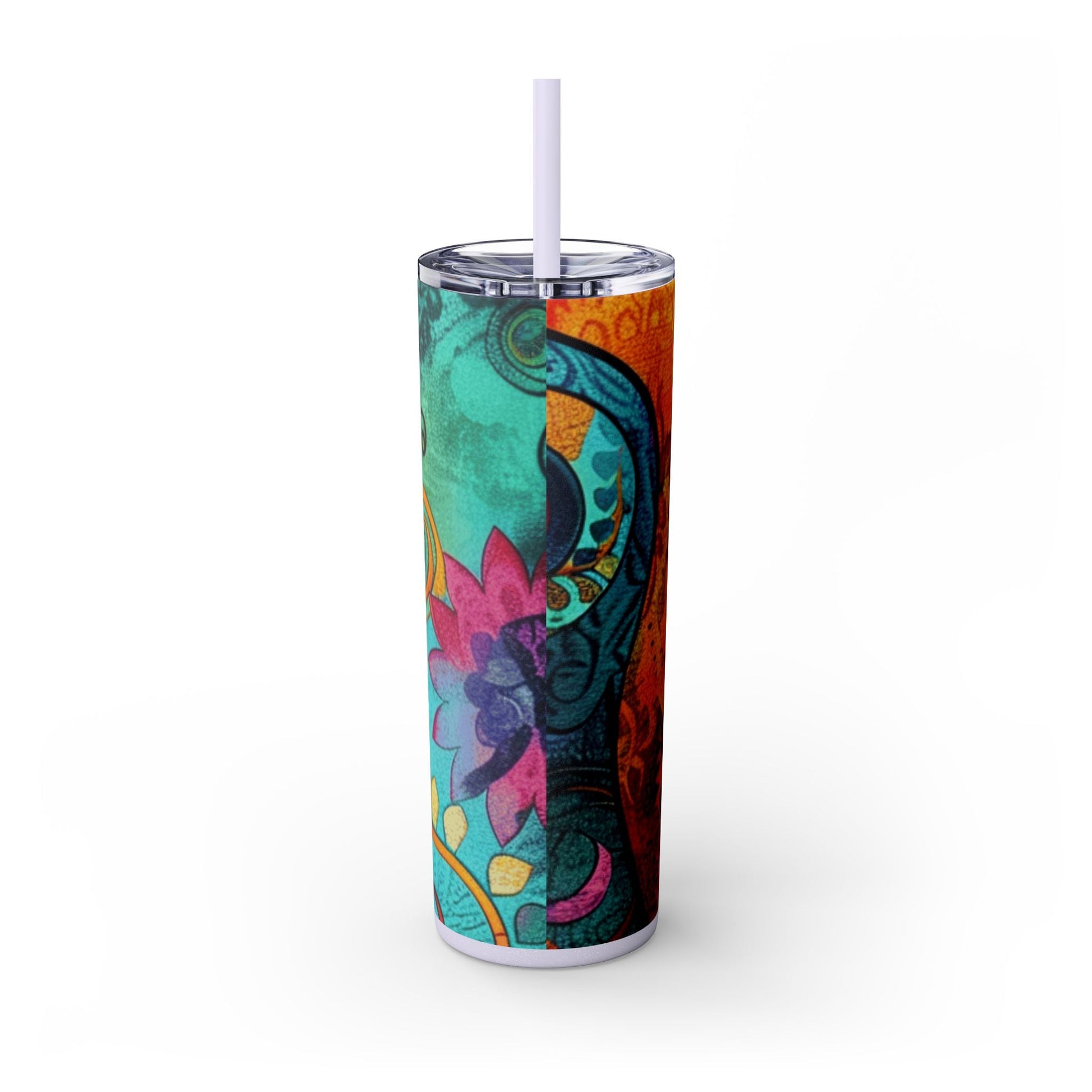 Maars Colorful Abstract Skinny Tumbler, Artsulli - Art is Long, Life is Short, Mug, , , , , , , 