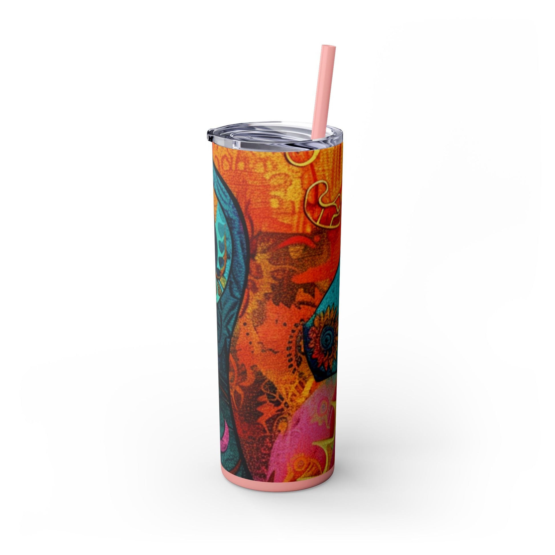Maars Colorful Abstract Skinny Tumbler, Artsulli - Art is Long, Life is Short, Mug, , , , , , , 