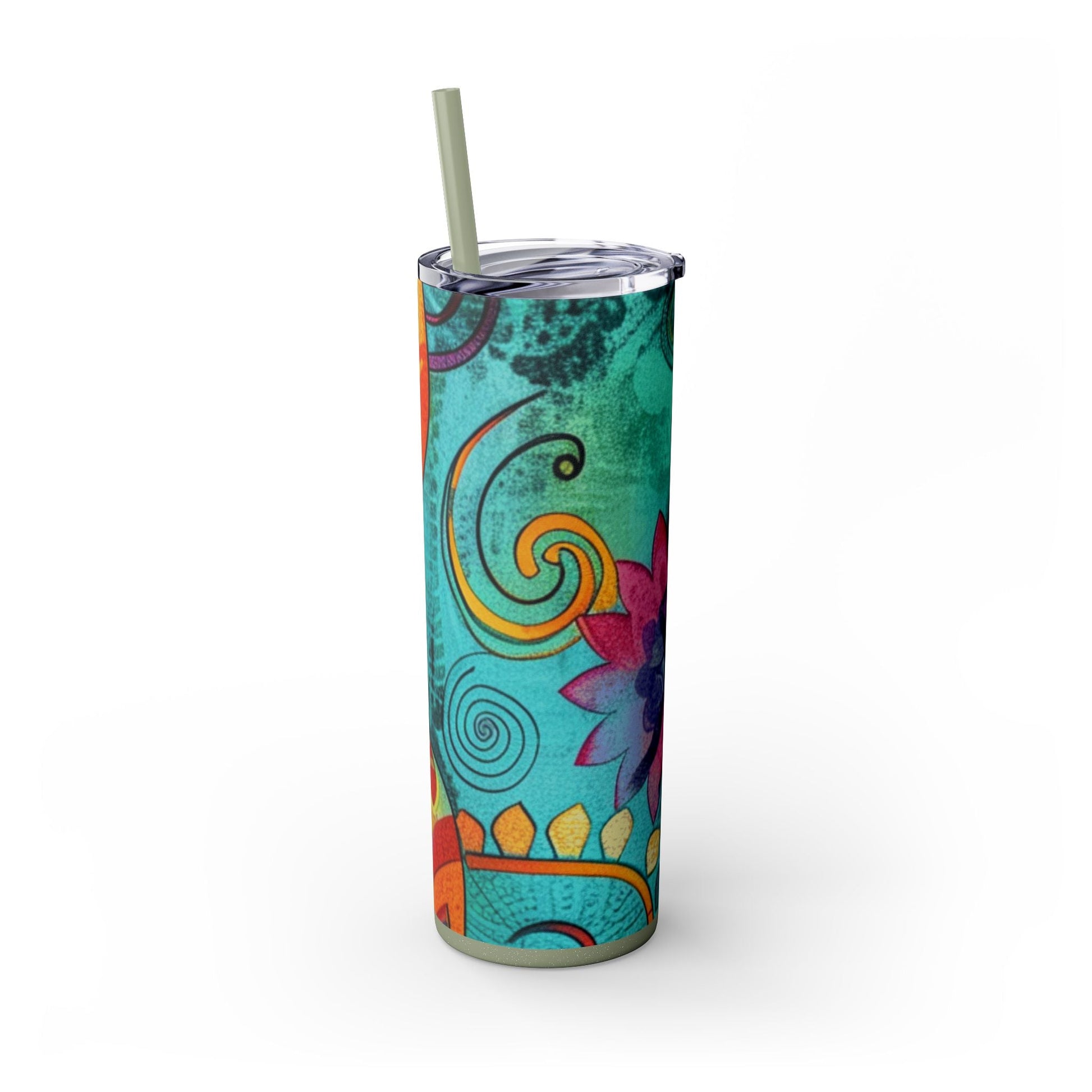 Maars Colorful Abstract Skinny Tumbler, Artsulli - Art is Long, Life is Short, Mug, , , , , , , 
