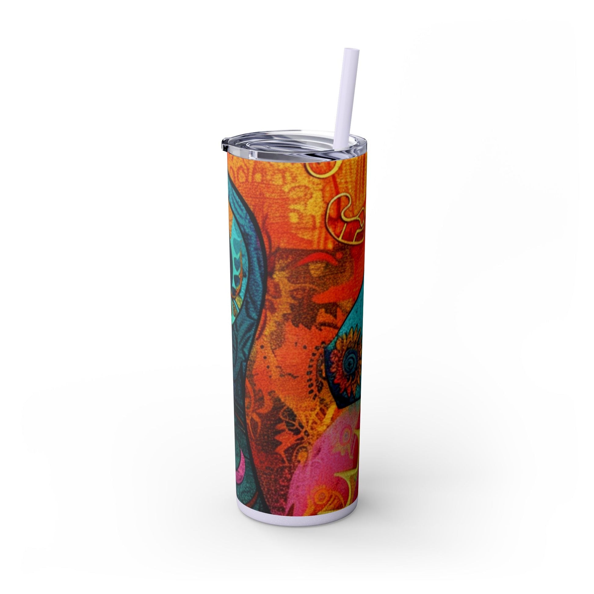 Maars Colorful Abstract Skinny Tumbler, Artsulli - Art is Long, Life is Short, Mug, , , , , , , 