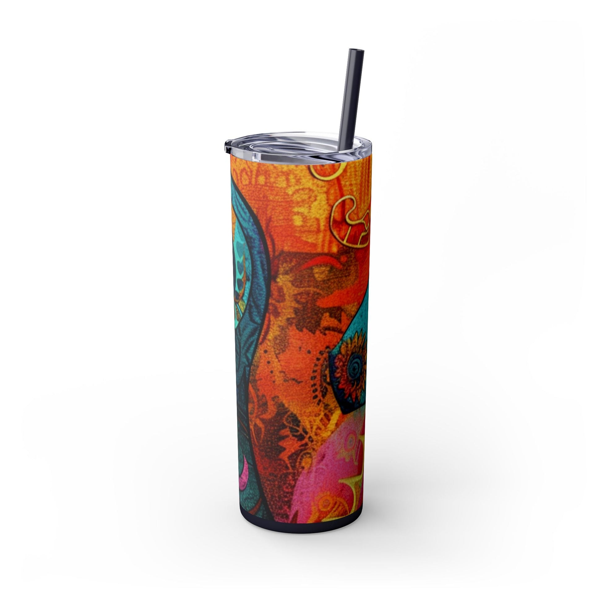 Maars Colorful Abstract Skinny Tumbler, Artsulli - Art is Long, Life is Short, Mug, , , , , , , 