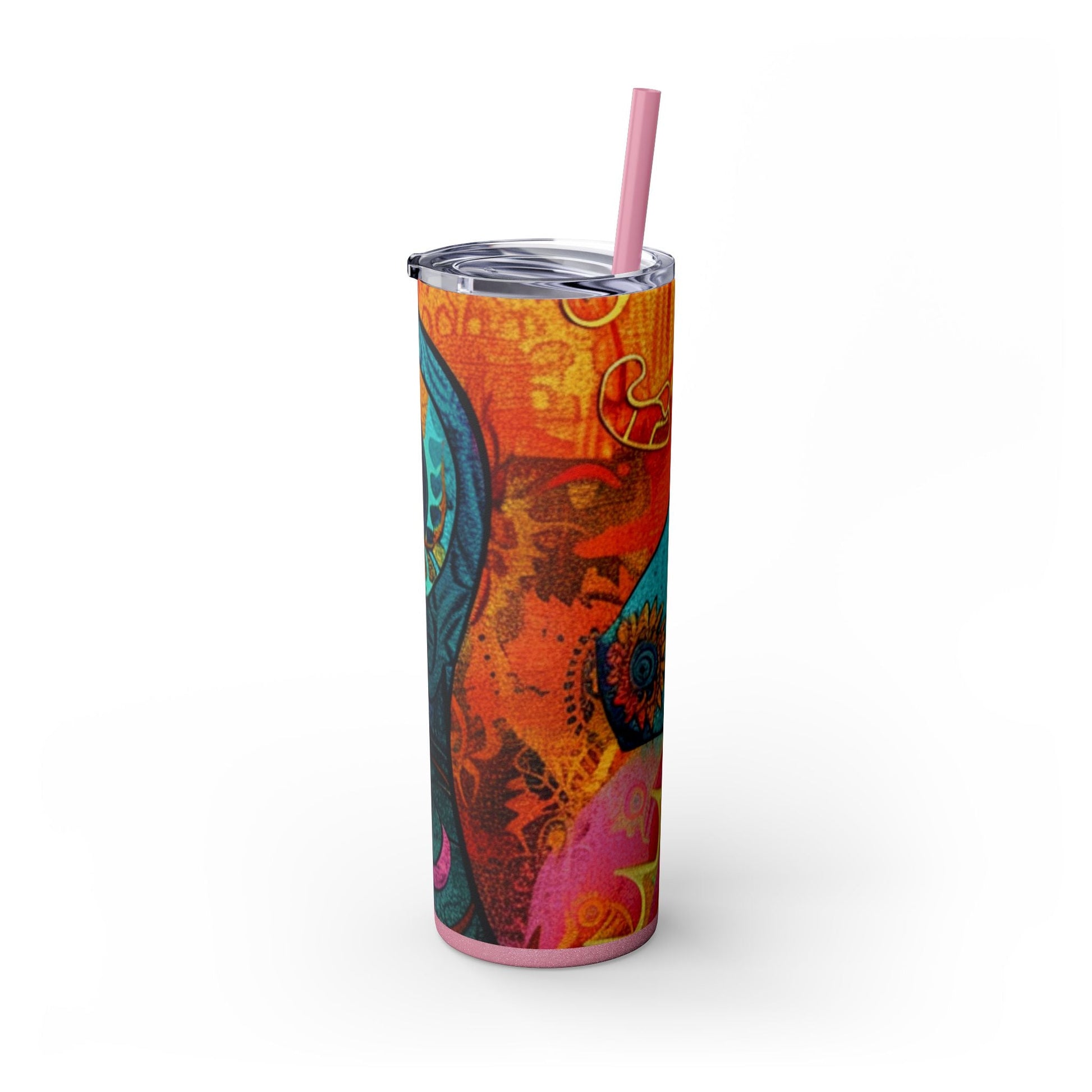 Maars Colorful Abstract Skinny Tumbler, Artsulli - Art is Long, Life is Short, Mug, , , , , , , 