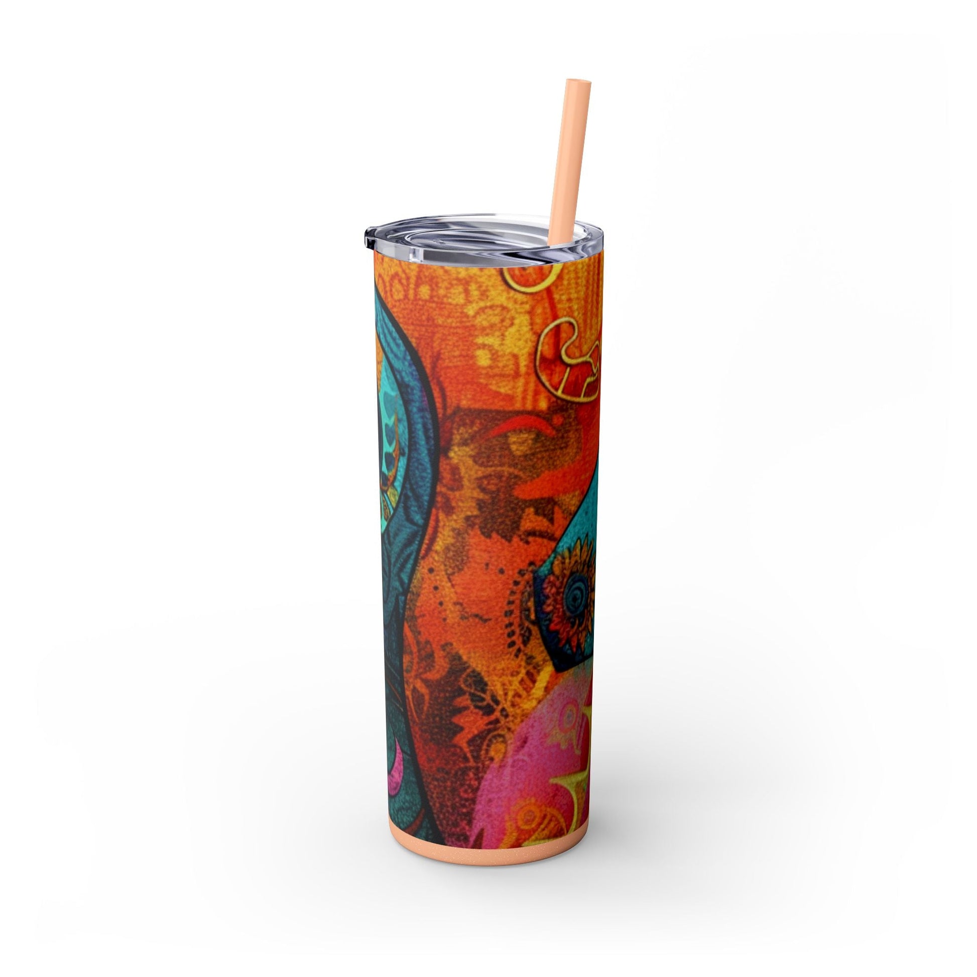 Maars Colorful Abstract Skinny Tumbler, Artsulli - Art is Long, Life is Short, Mug, , , , , , , 
