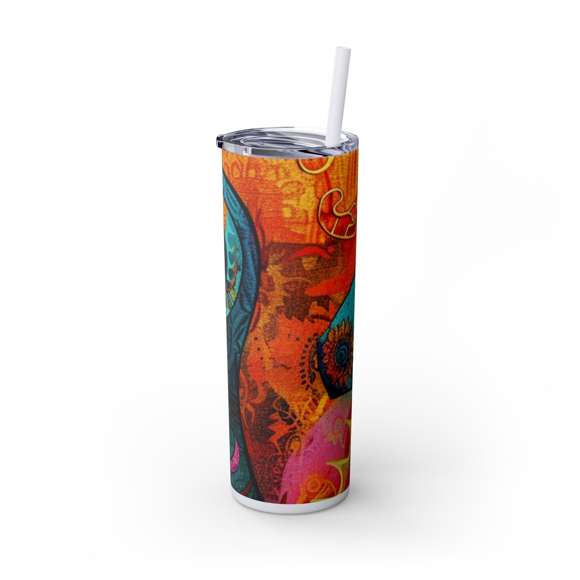 Maars Colorful Abstract Skinny Tumbler, Artsulli - Art is Long, Life is Short, Mug, , , , , , , 