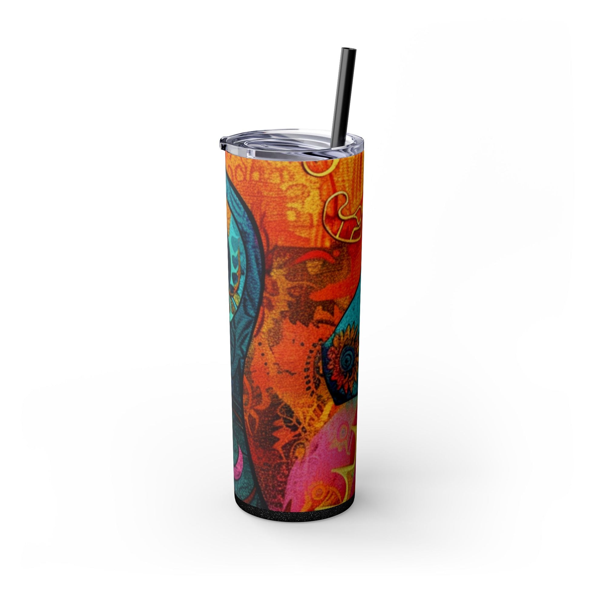 Maars Colorful Abstract Skinny Tumbler, Artsulli - Art is Long, Life is Short, Mug, , , , , , , 
