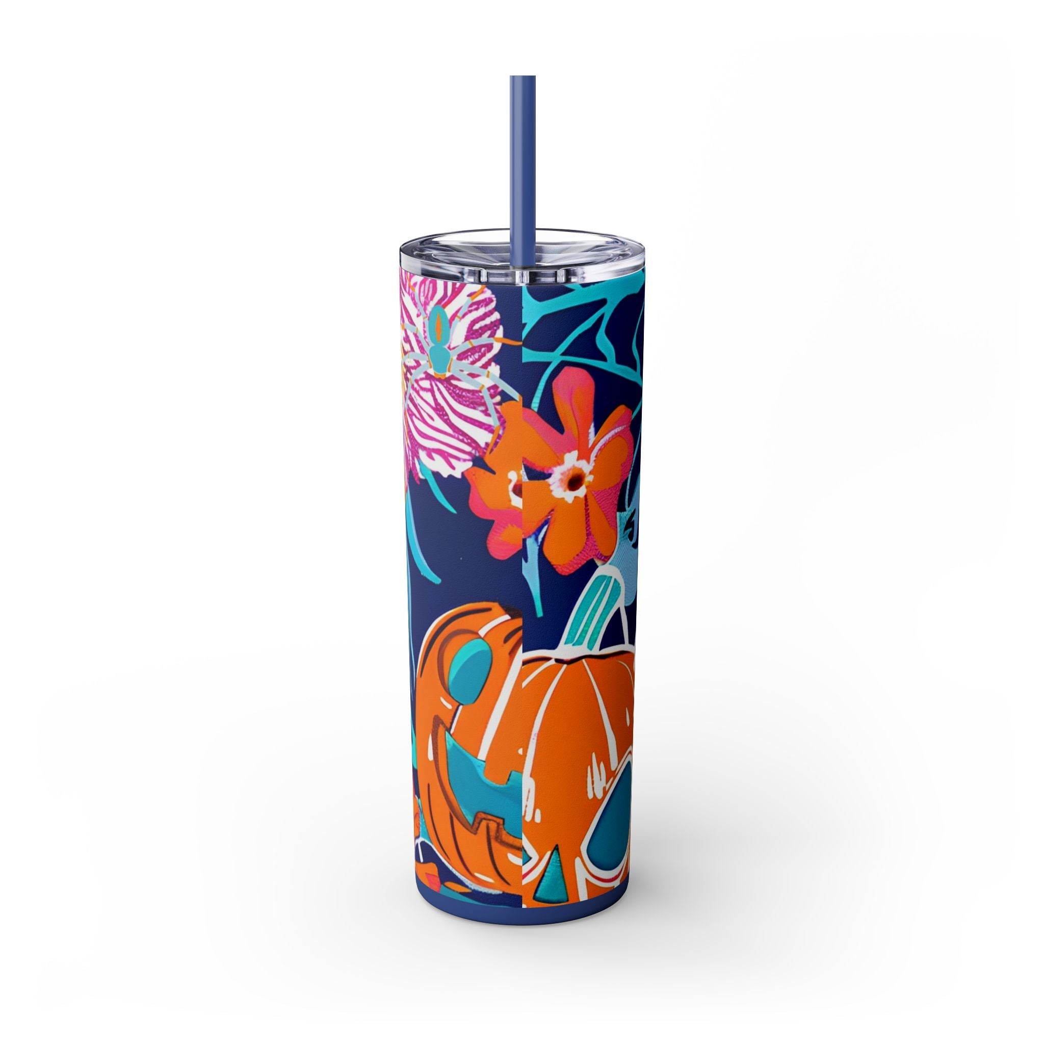 Maars Floral Skull Skinny Tumbler, Artsulli - Art is Long, Life is Short, Mug, , , , , , , 