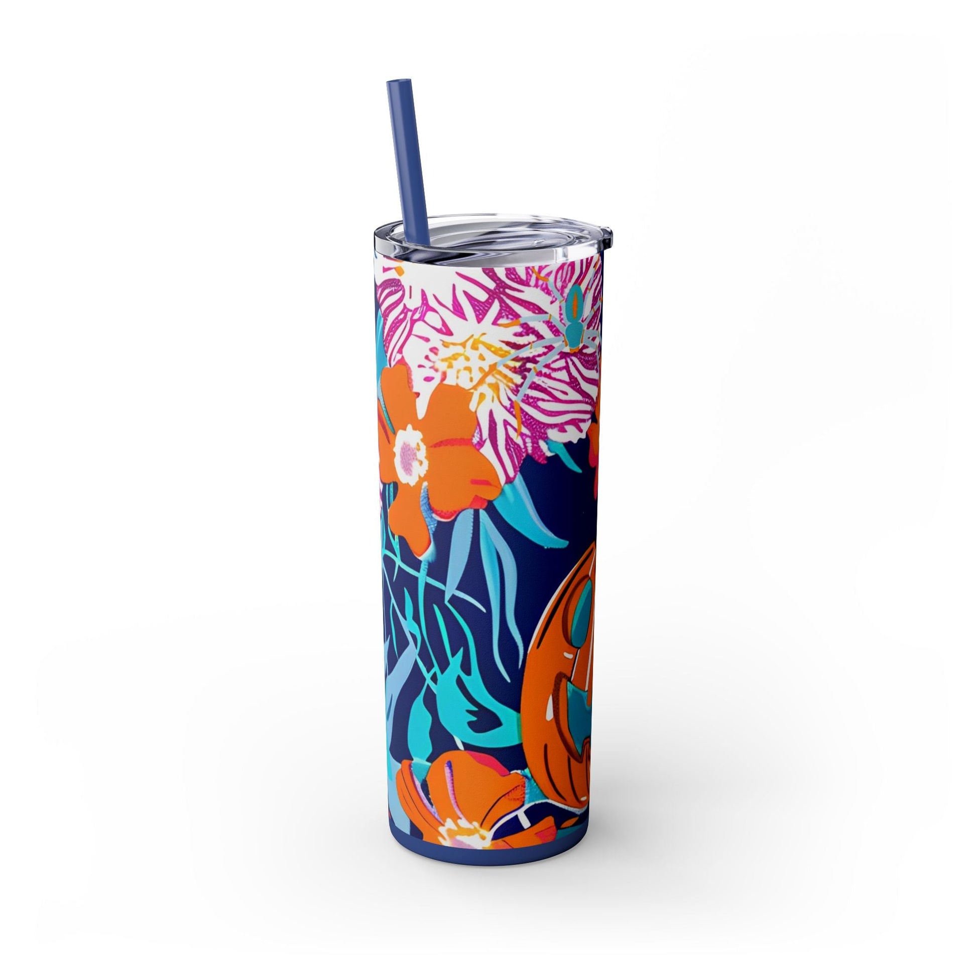 Maars Floral Skull Skinny Tumbler, Artsulli - Art is Long, Life is Short, Mug, , , , , , , 