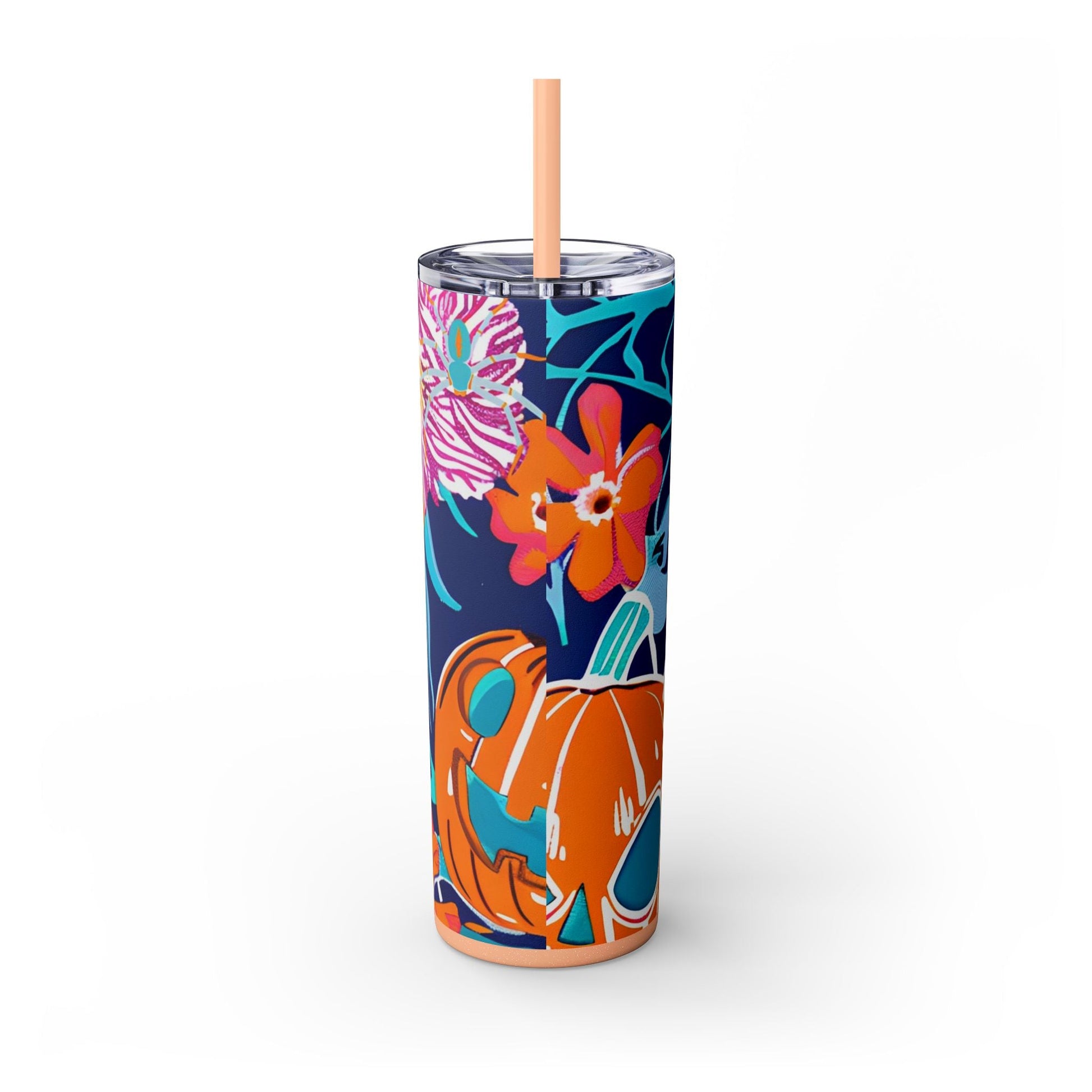 Maars Floral Skull Skinny Tumbler, Artsulli - Art is Long, Life is Short, Mug, , , , , , , 