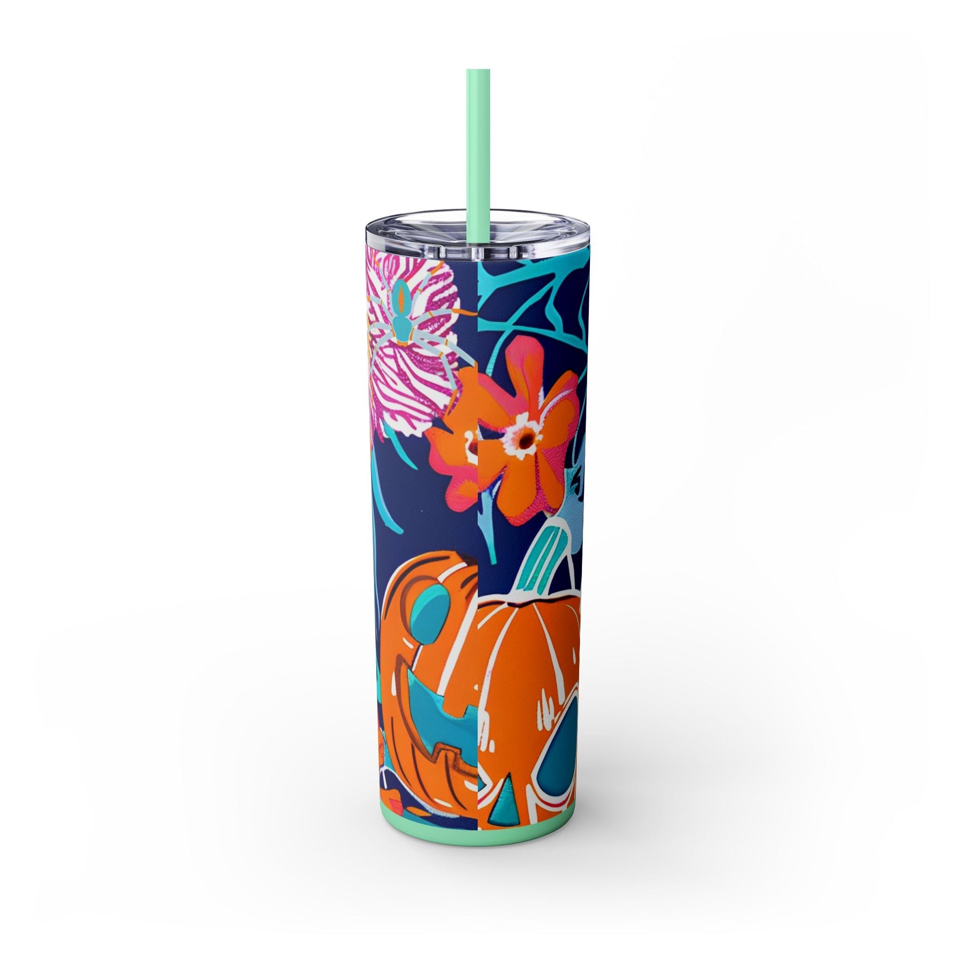 Maars Floral Skull Skinny Tumbler, Artsulli - Art is Long, Life is Short, Mug, , , , , , , 
