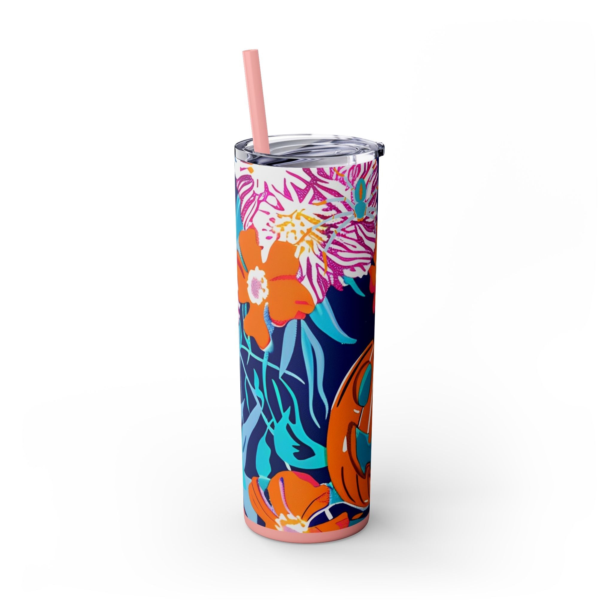 Maars Floral Skull Skinny Tumbler, Artsulli - Art is Long, Life is Short, Mug, , , , , , , 