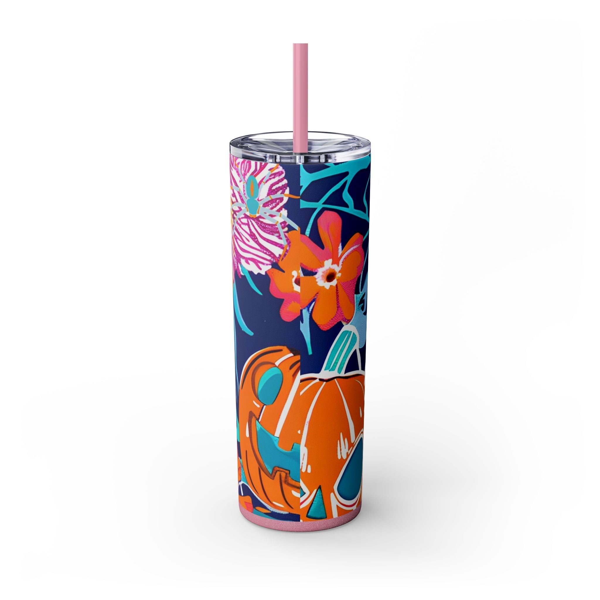 Maars Floral Skull Skinny Tumbler, Artsulli - Art is Long, Life is Short, Mug, , , , , , , 