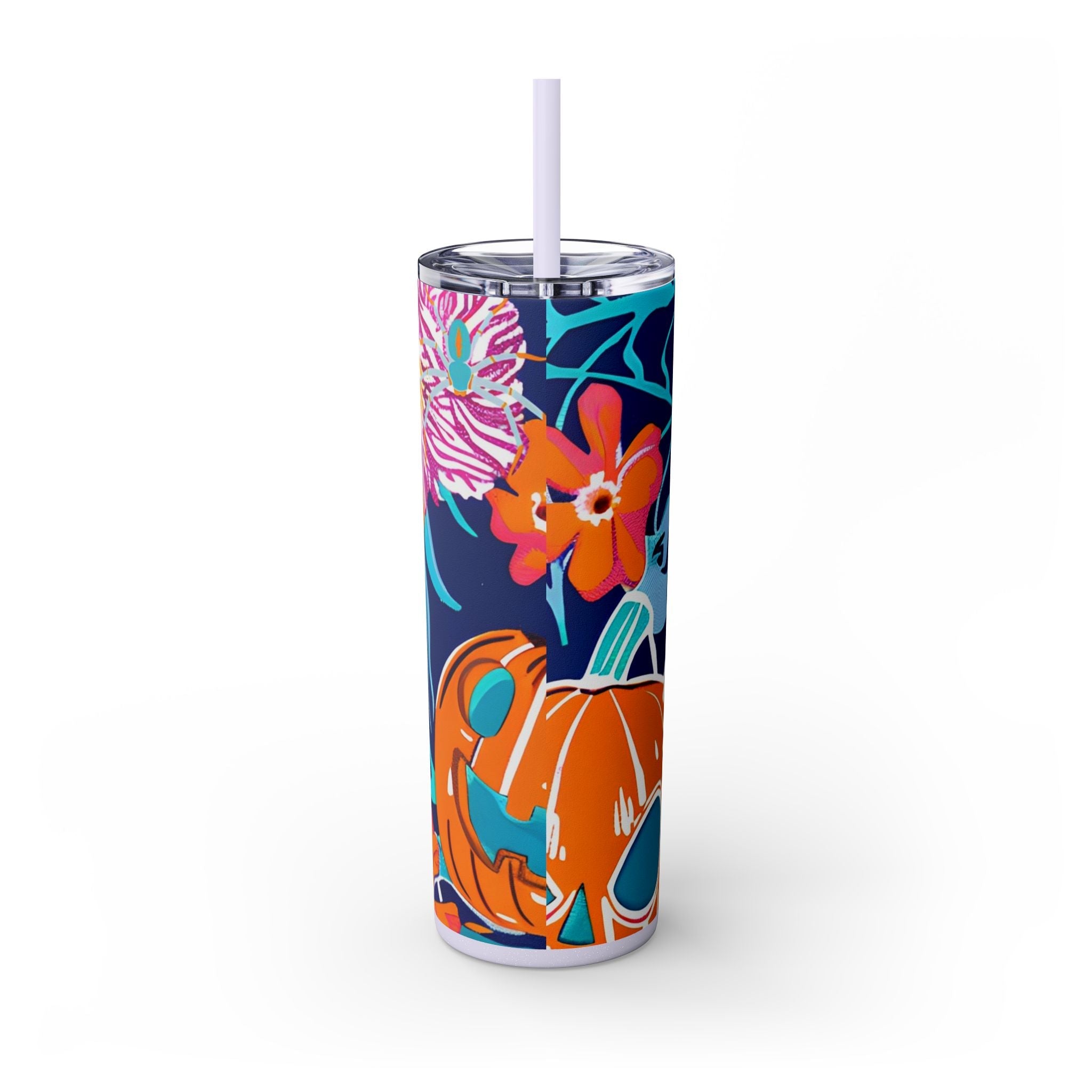 Maars Floral Skull Skinny Tumbler, Artsulli - Art is Long, Life is Short, Mug, , , , , , , 