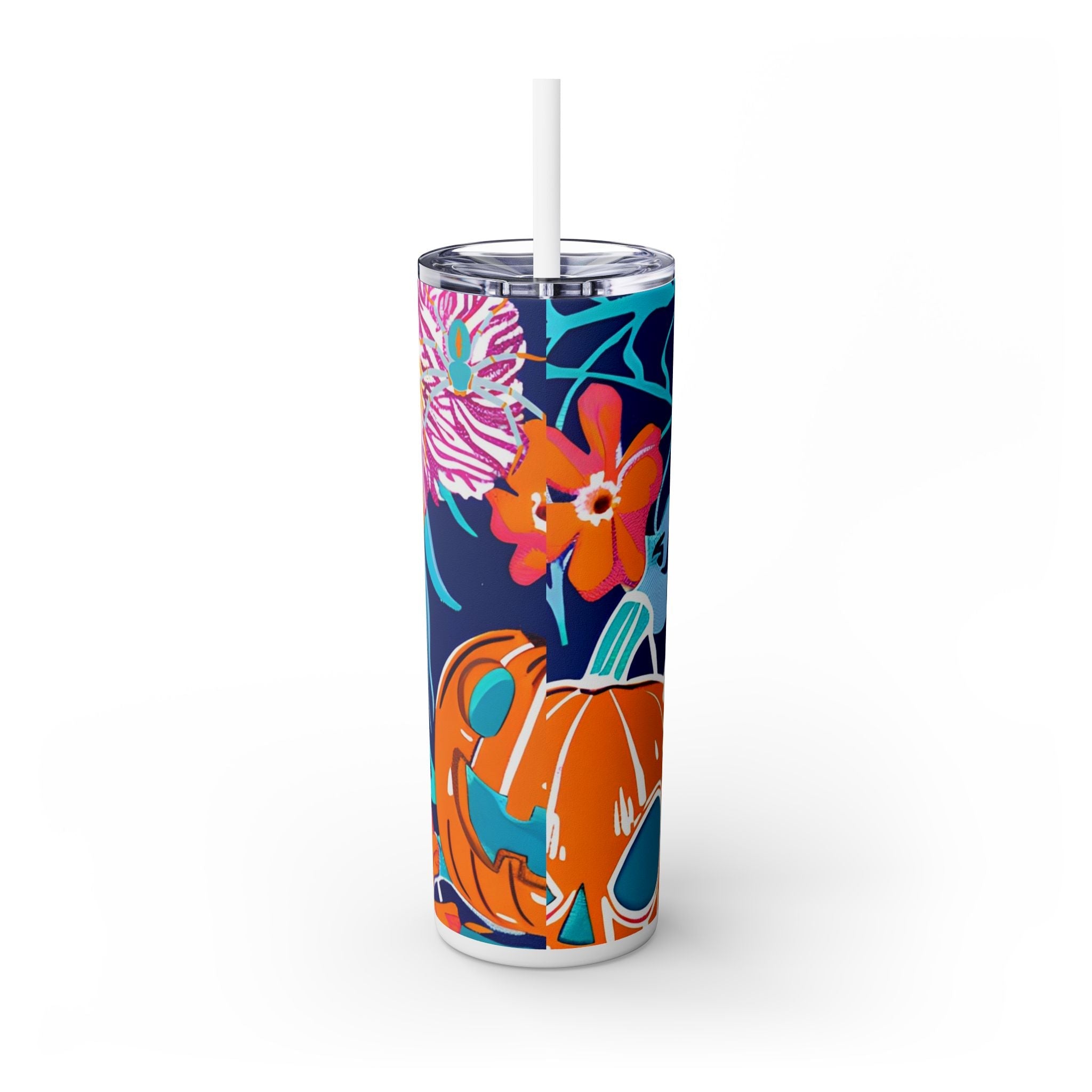 Maars Floral Skull Skinny Tumbler, Artsulli - Art is Long, Life is Short, Mug, , , , , , , 
