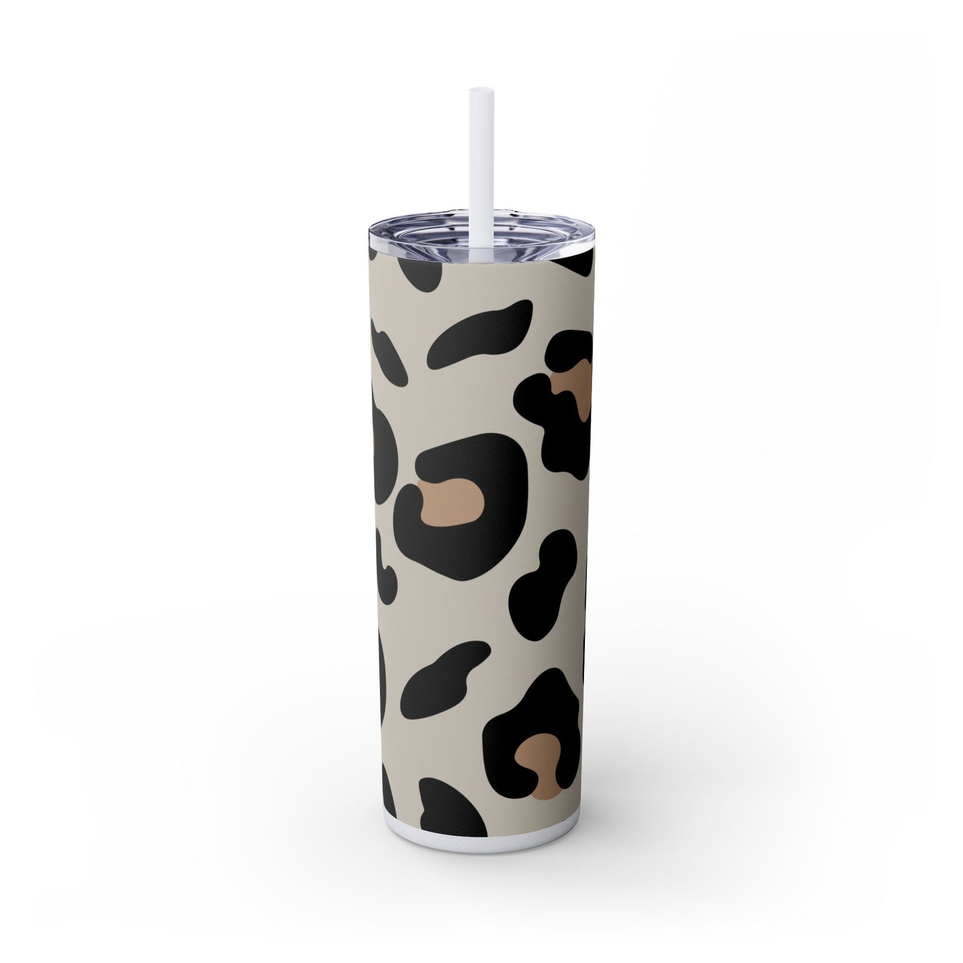 Maars Leopard Print Skinny Tumbler, Artsulli - Art is Long, Life is Short, Mug, Finish, Glossy, Color, Glitter Iceberg, Size, 20oz, 25790466969003240626