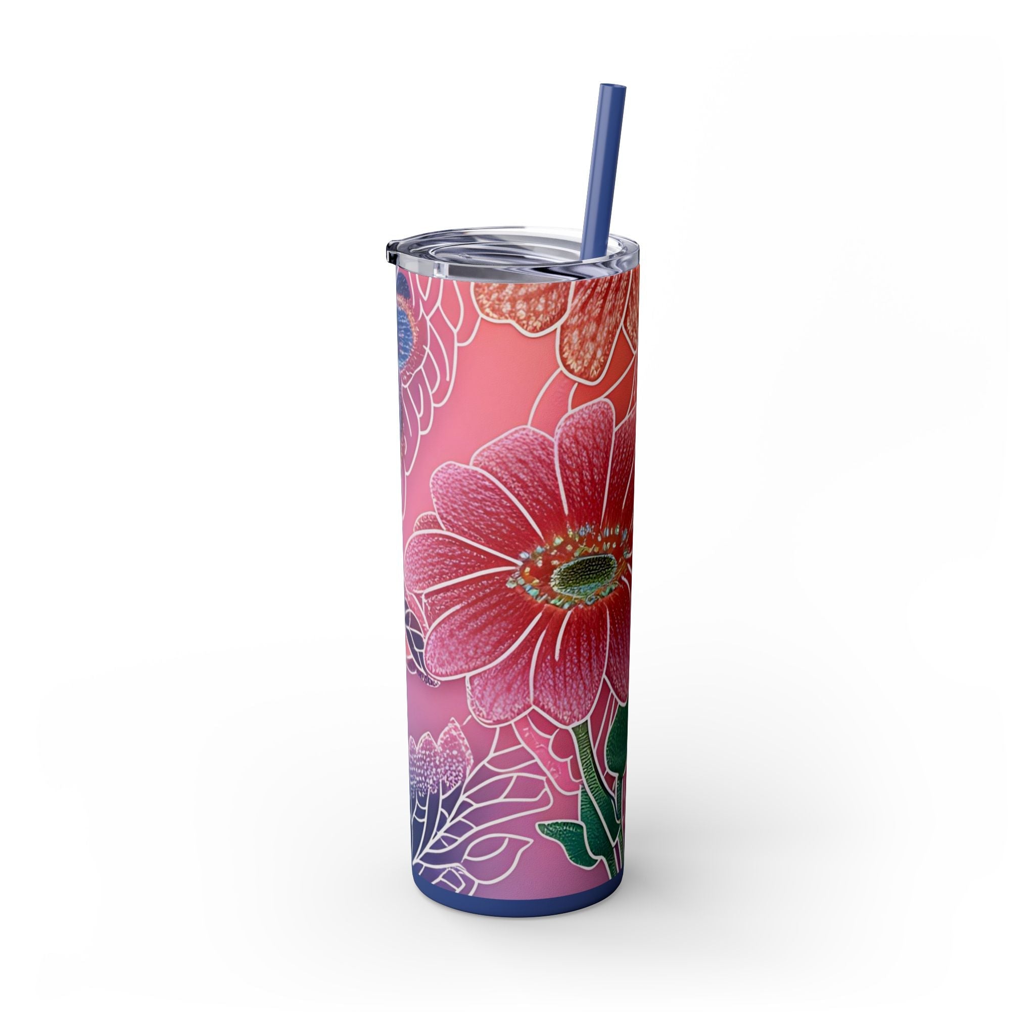 Maars Personalized Floral Skinny Tumbler, Artsulli - Art is Long, Life is Short, Mug, , , , , , , 