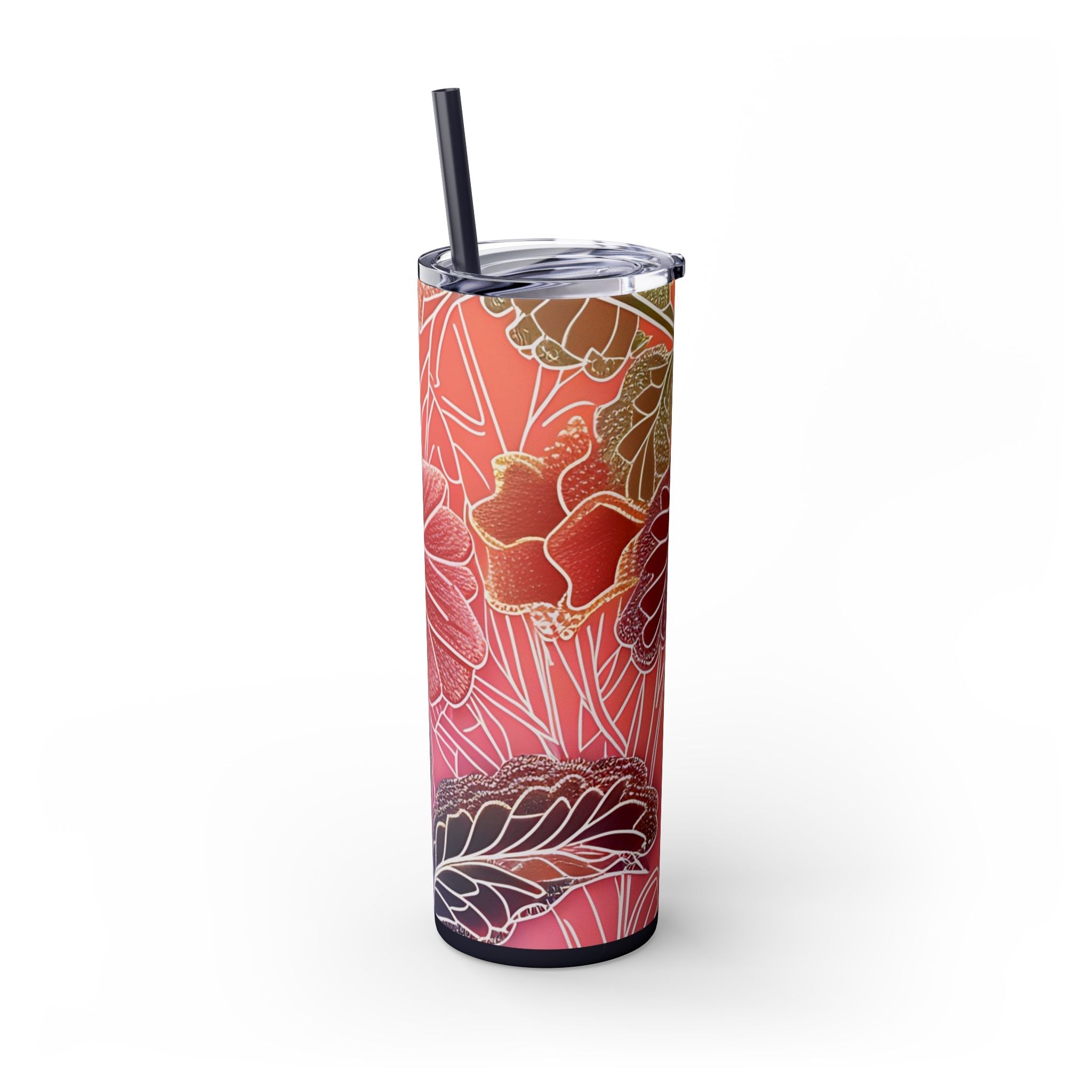 Maars Personalized Floral Skinny Tumbler, Artsulli - Art is Long, Life is Short, Mug, , , , , , , 