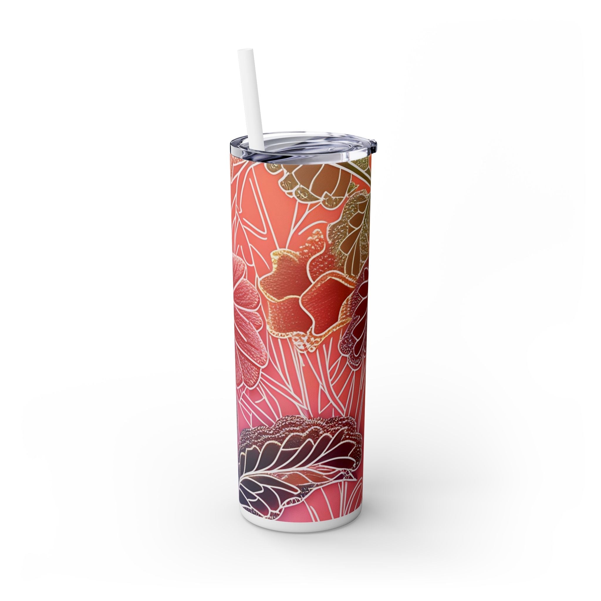 Maars Personalized Floral Skinny Tumbler, Artsulli - Art is Long, Life is Short, Mug, , , , , , , 