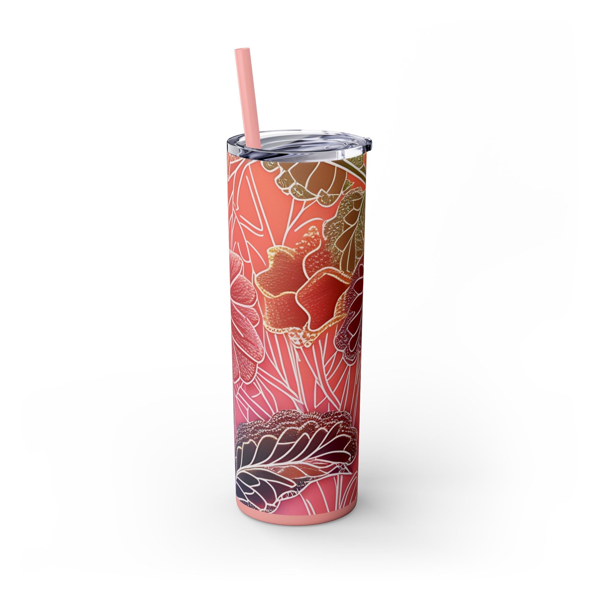 Maars Personalized Floral Skinny Tumbler, Artsulli - Art is Long, Life is Short, Mug, , , , , , , 