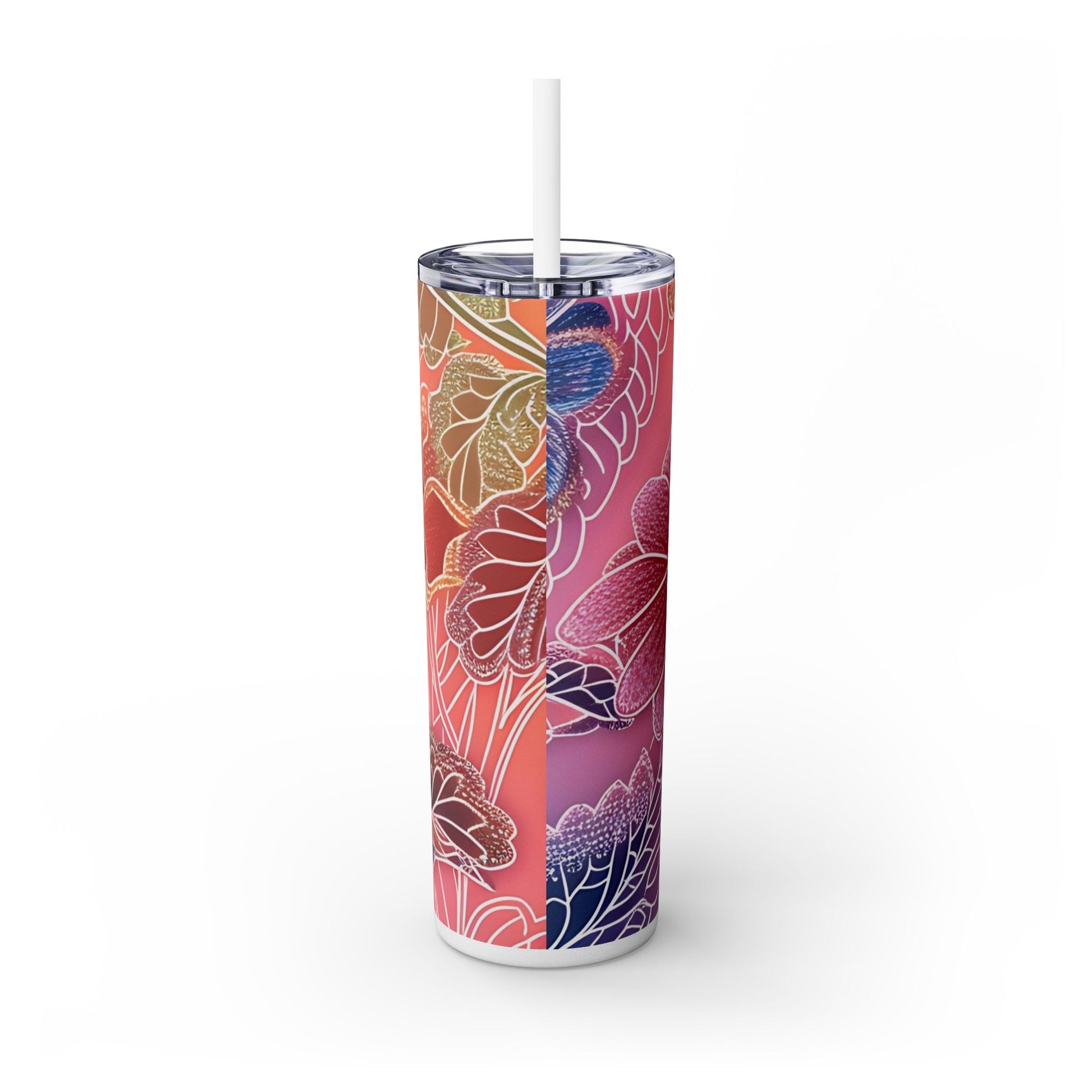 Maars Personalized Floral Skinny Tumbler, Artsulli - Art is Long, Life is Short, Mug, , , , , , , 