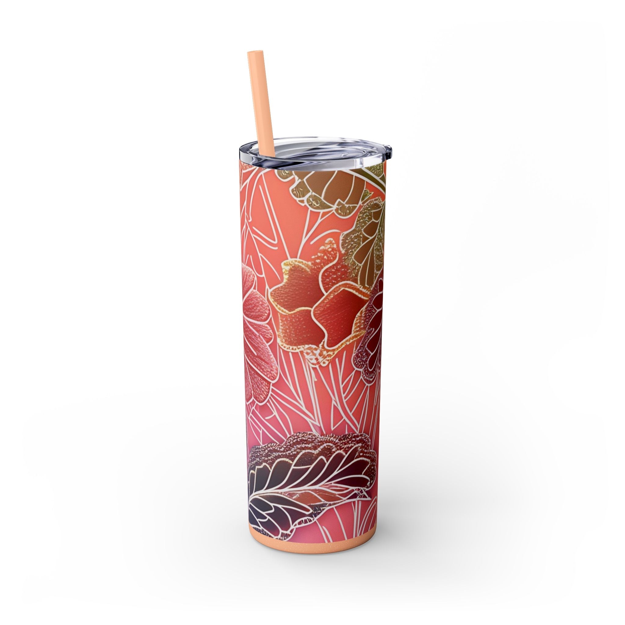Maars Personalized Floral Skinny Tumbler, Artsulli - Art is Long, Life is Short, Mug, , , , , , , 