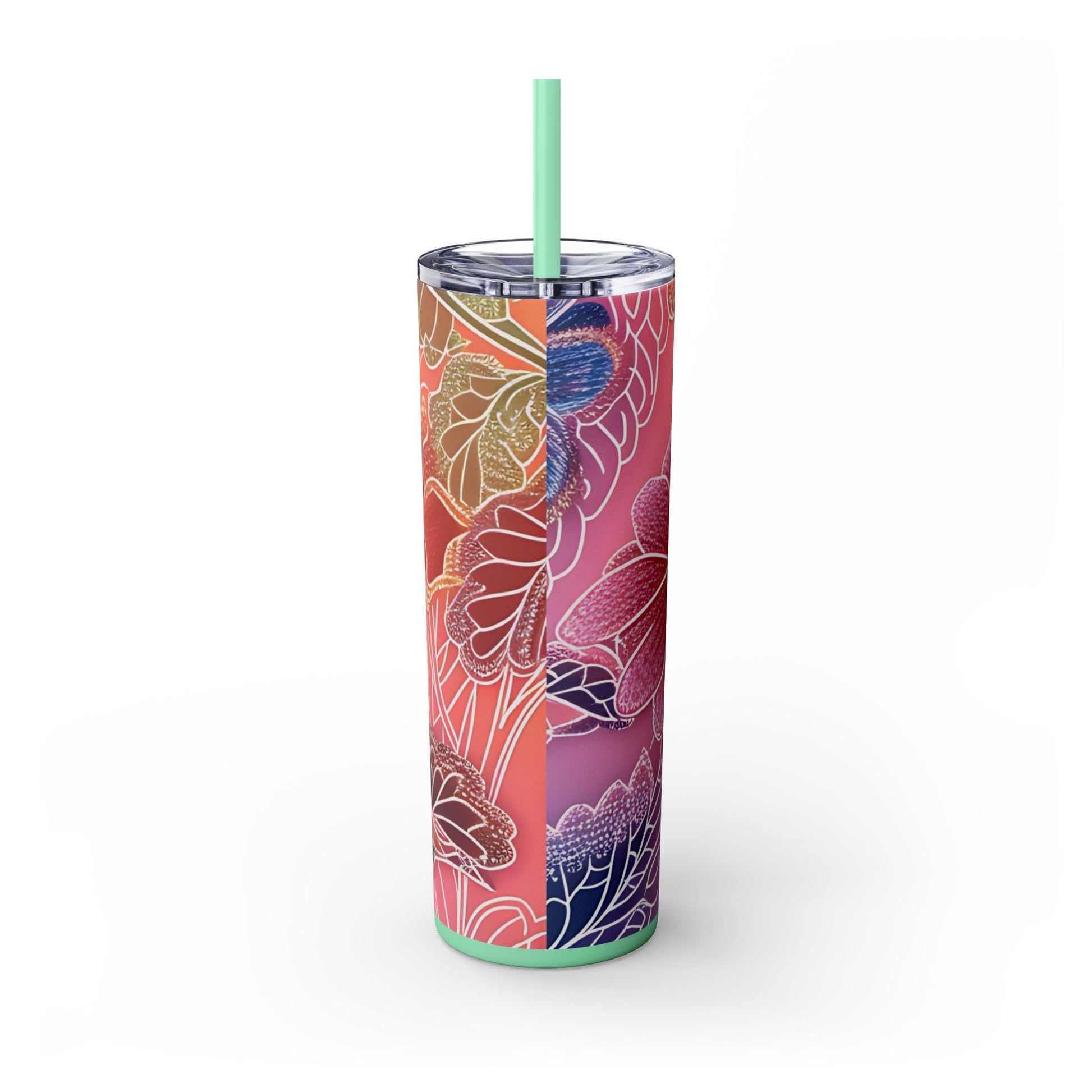 Maars Personalized Floral Skinny Tumbler, Artsulli - Art is Long, Life is Short, Mug, , , , , , , 
