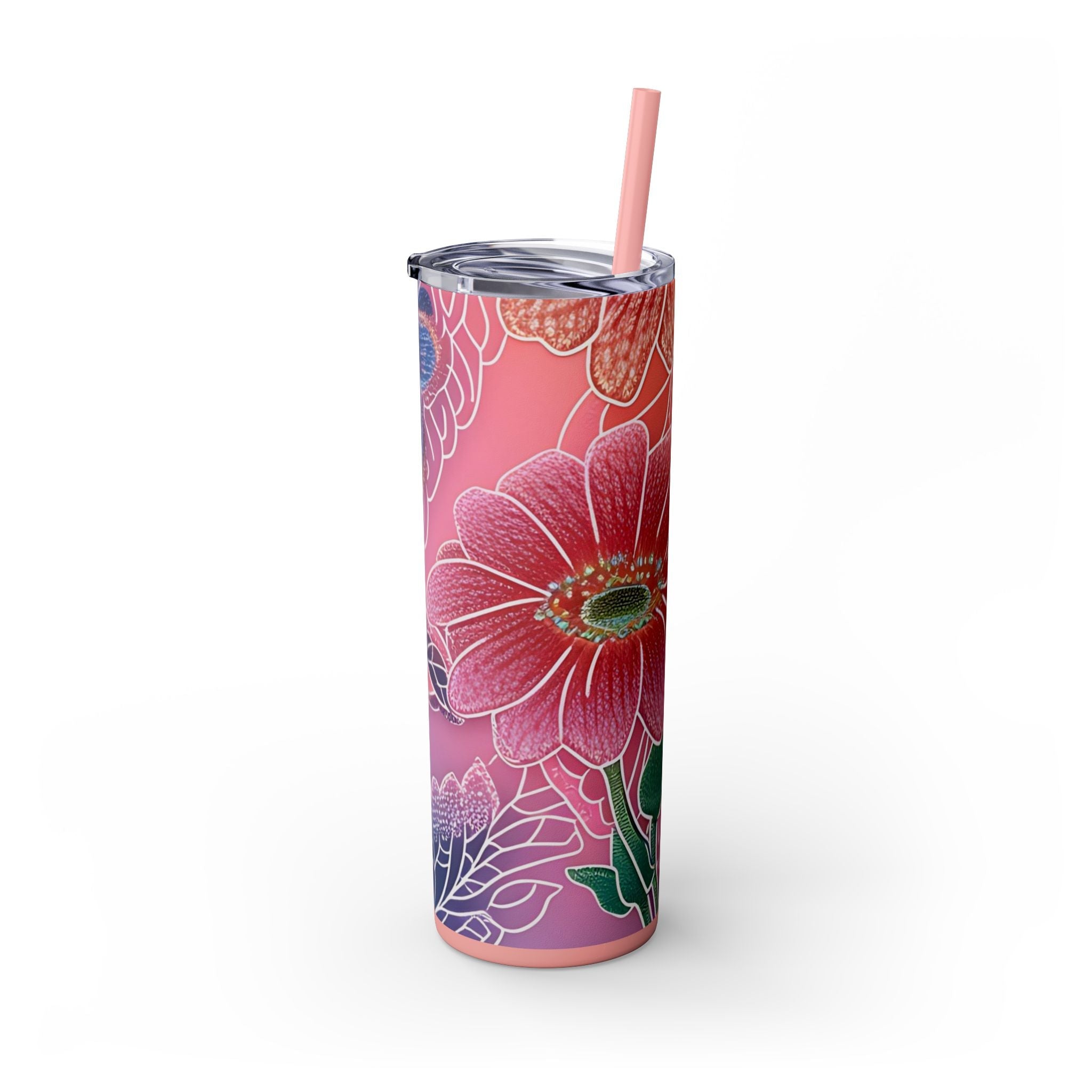 Maars Personalized Floral Skinny Tumbler, Artsulli - Art is Long, Life is Short, Mug, , , , , , , 