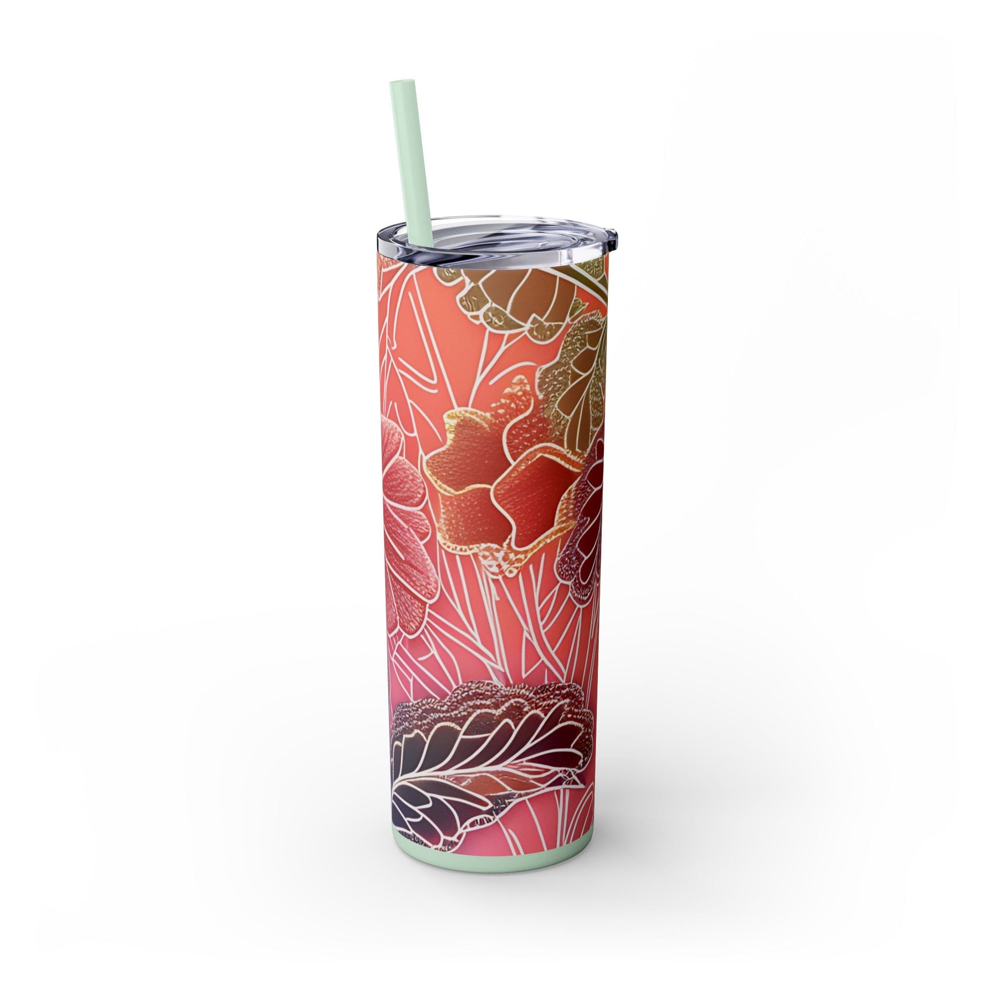 Maars Personalized Floral Skinny Tumbler, Artsulli - Art is Long, Life is Short, Mug, , , , , , , 