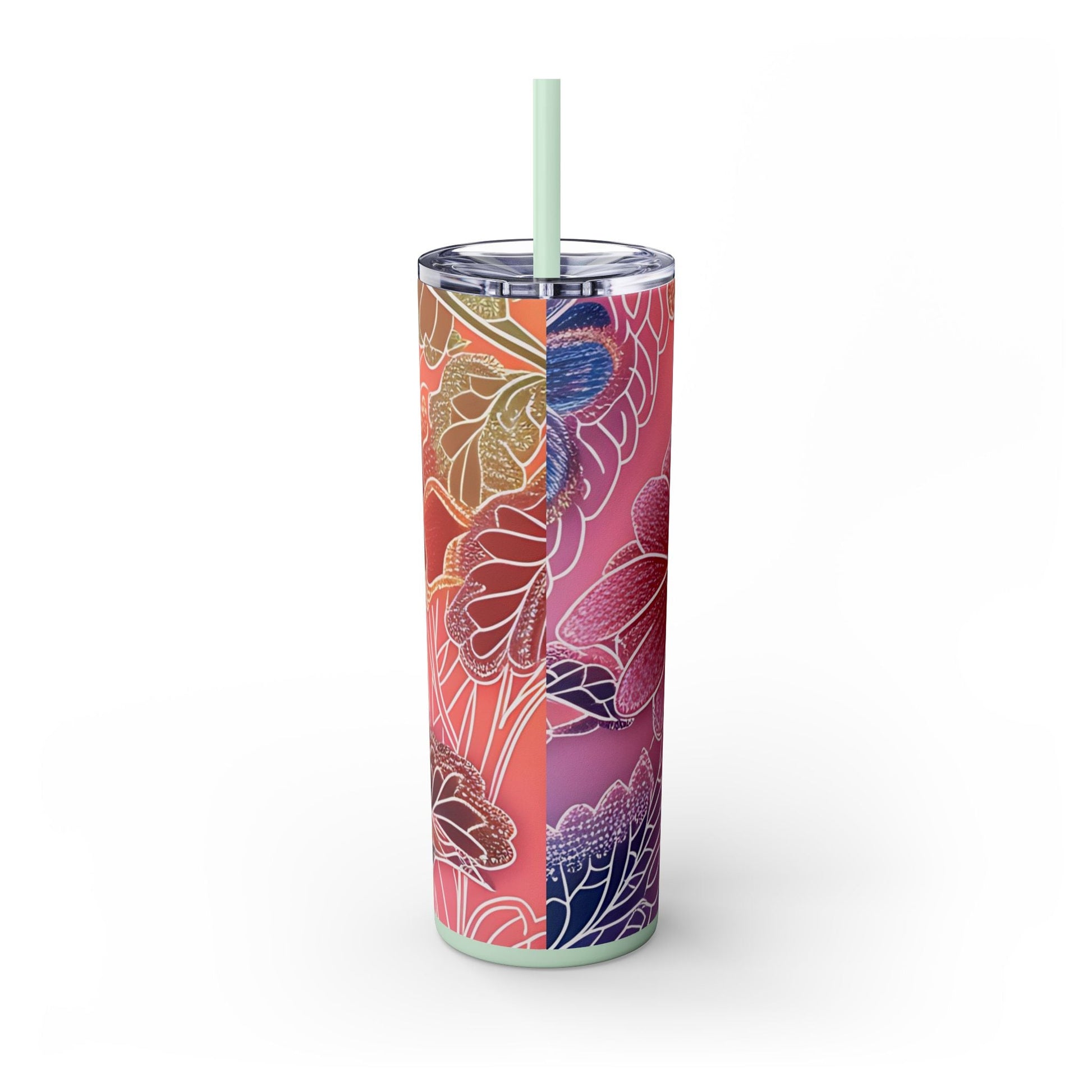 Maars Personalized Floral Skinny Tumbler, Artsulli - Art is Long, Life is Short, Mug, , , , , , , 