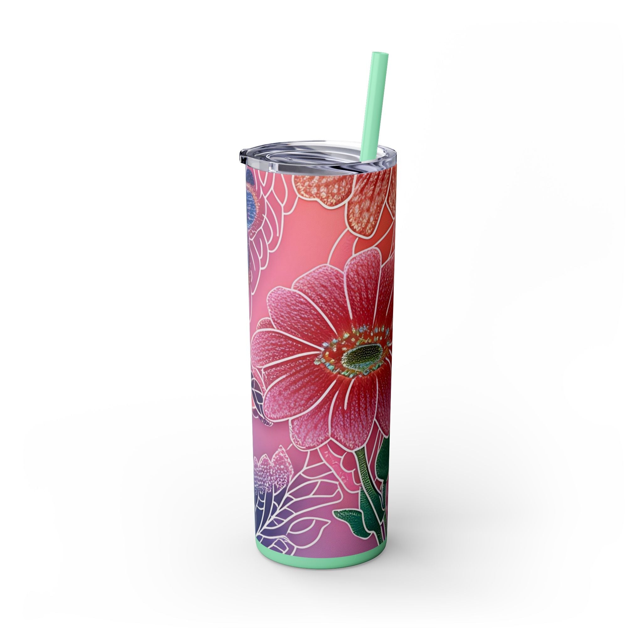 Maars Personalized Floral Skinny Tumbler, Artsulli - Art is Long, Life is Short, Mug, , , , , , , 