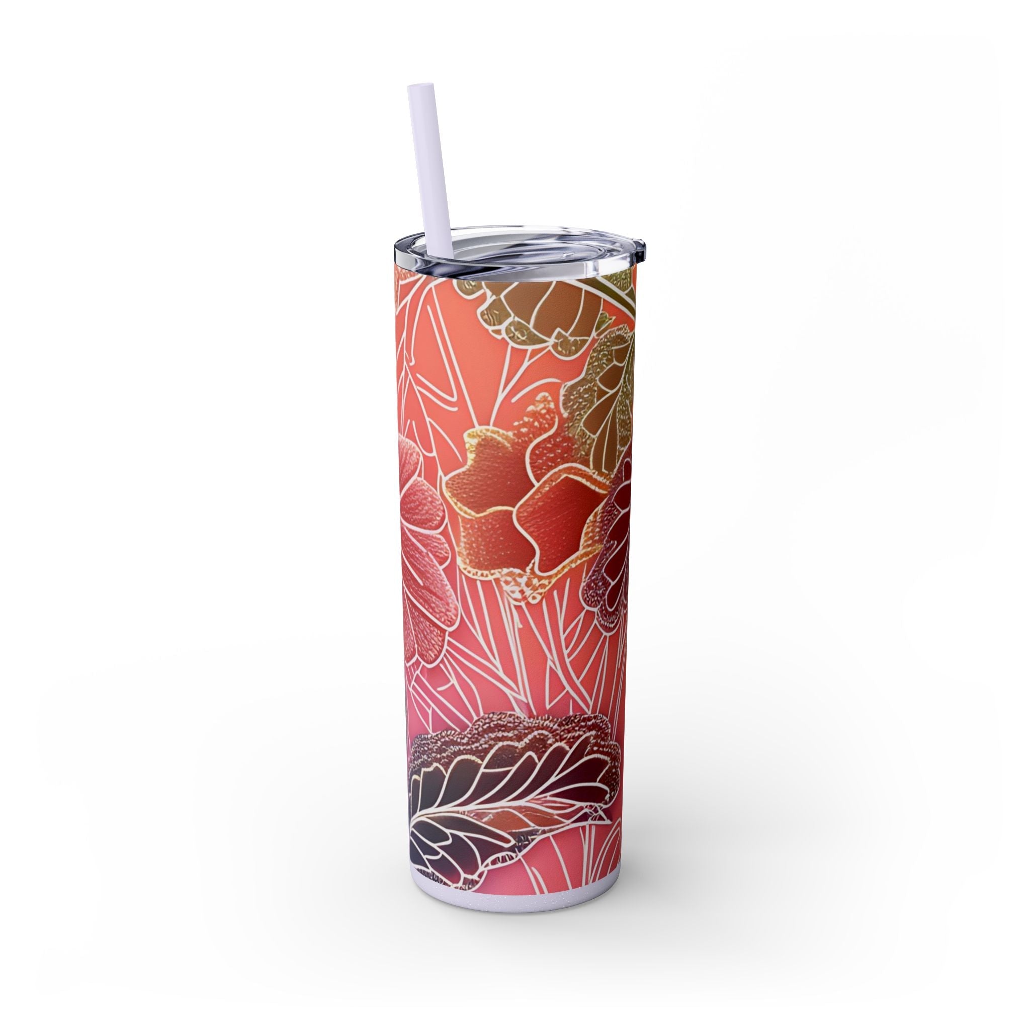 Maars Personalized Floral Skinny Tumbler, Artsulli - Art is Long, Life is Short, Mug, , , , , , , 