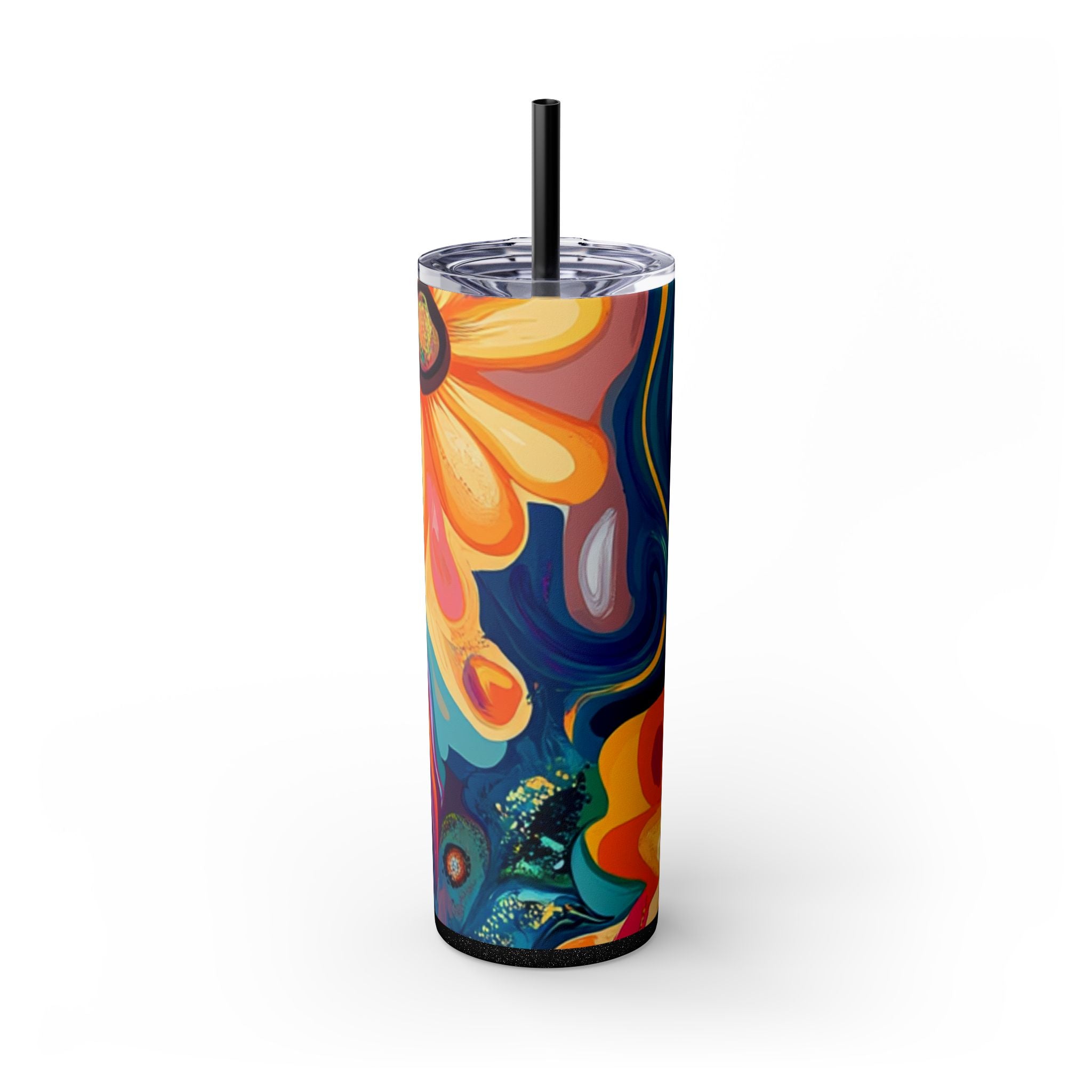 Maars Personalized Skinny Tumbler, Artsulli - Art is Long, Life is Short, Mug, Finish, Glossy, Color, Glitter Black, Size, 20oz, 23178465413726593070